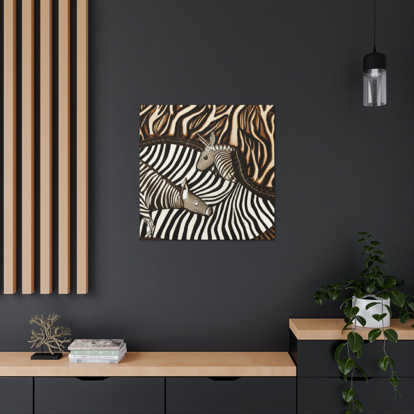 Zebra in Art Deco - Canvas