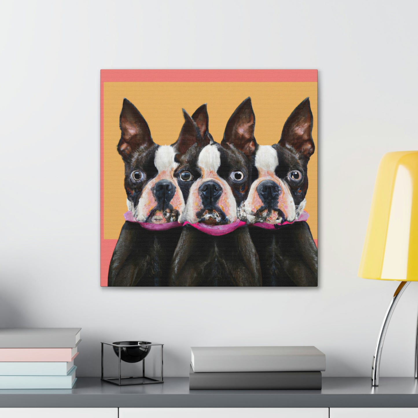 "Boston Terrier Minimalism" - Canvas