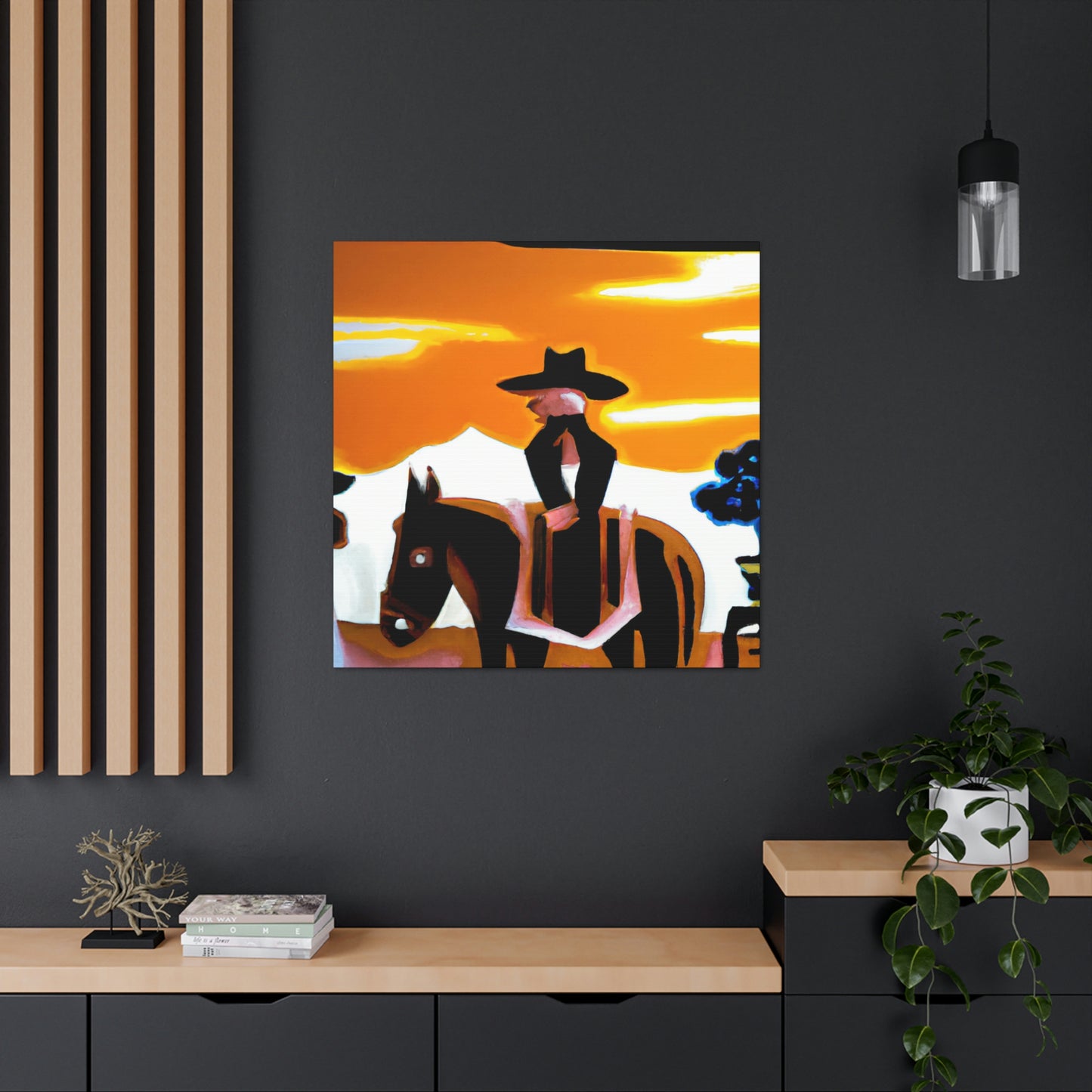 Western Landscape Tapestry - Canvas