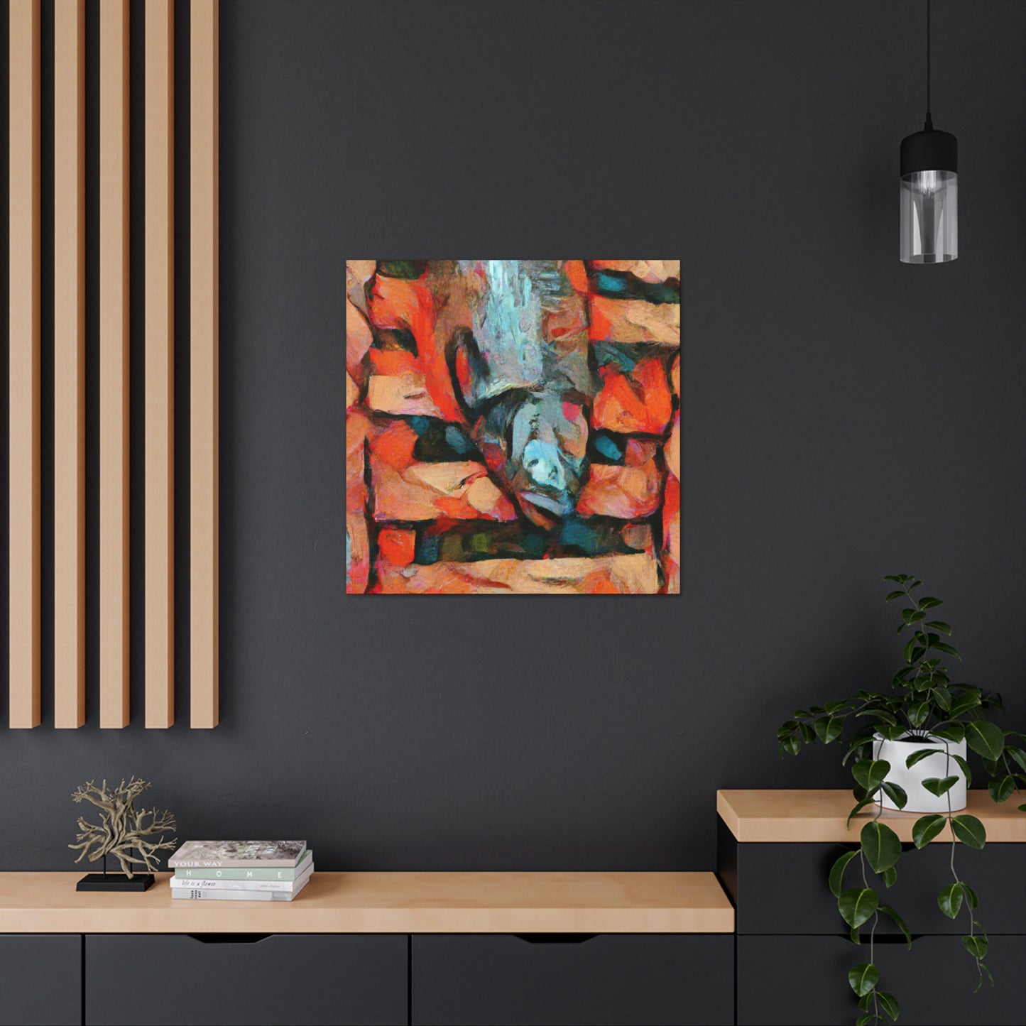 "Salmon and Moods" - Canvas