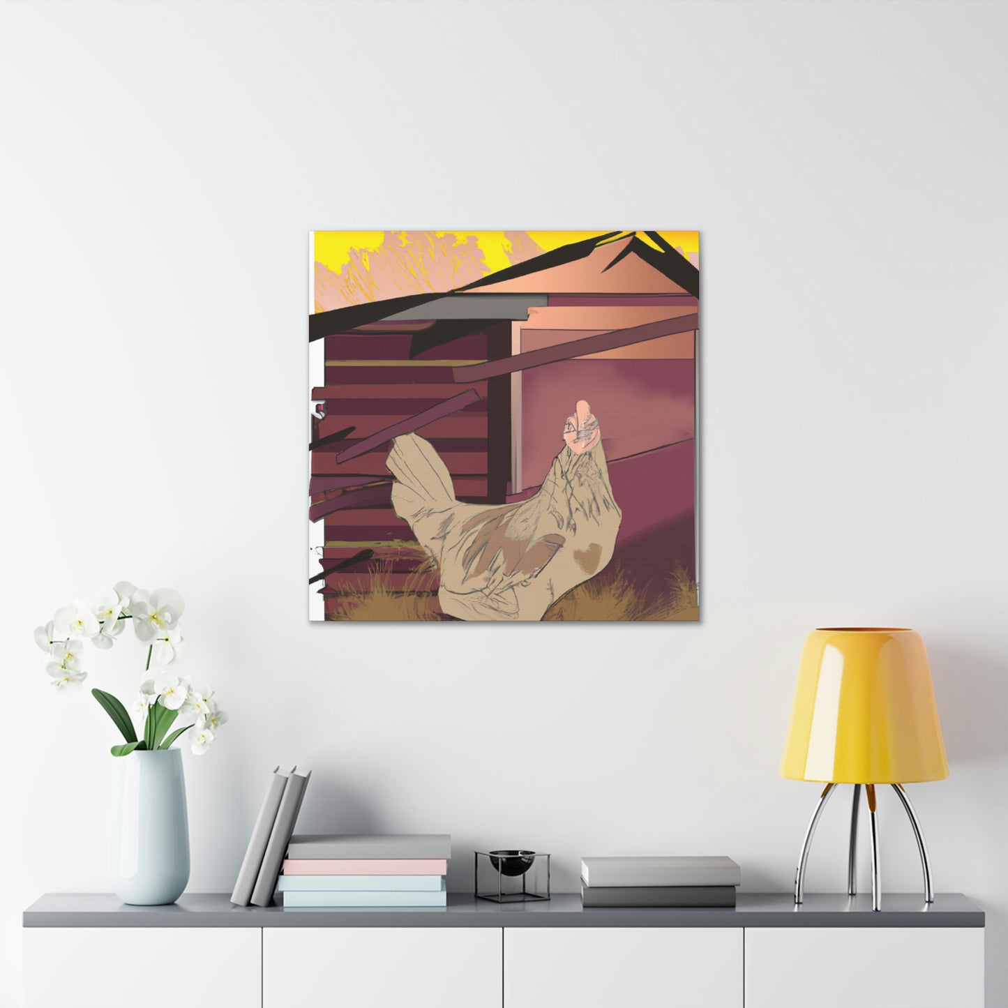 Hen in the City - Canvas