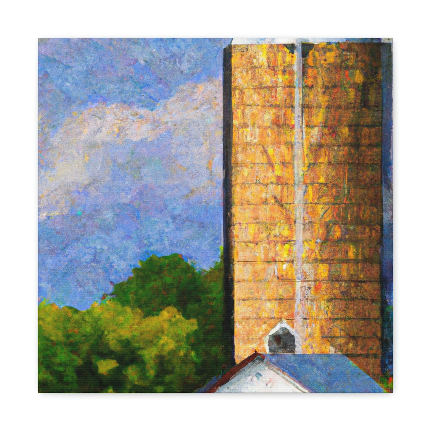 Silo in Pointillism - Canvas