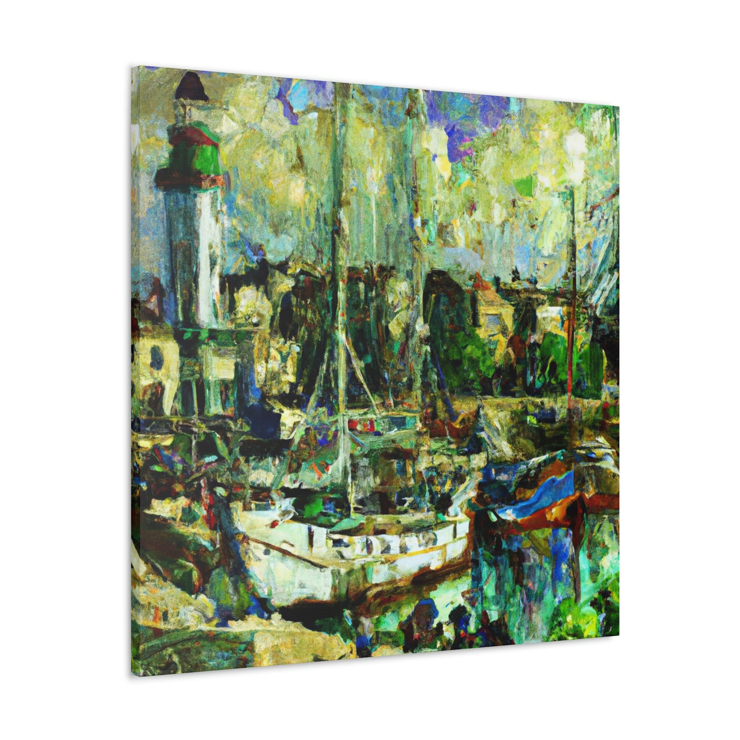 Harbor at Sunset Glow - Canvas