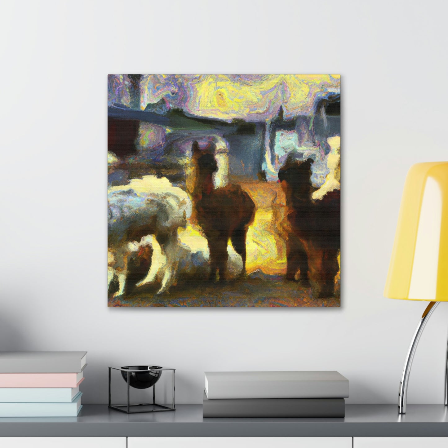 Alpaca Abstract Expressionism - Canvas