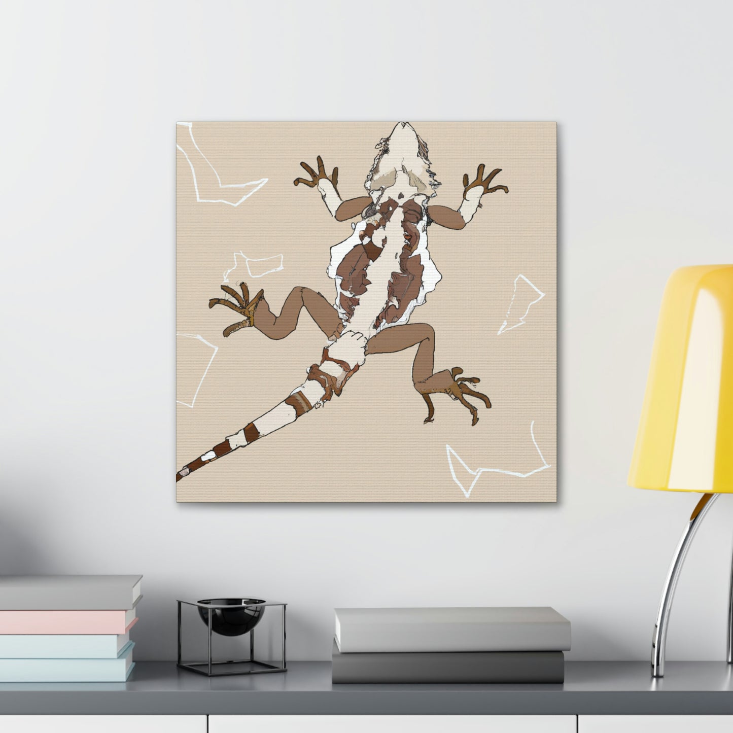 "Bearded Dragon Minimalism" - Canvas