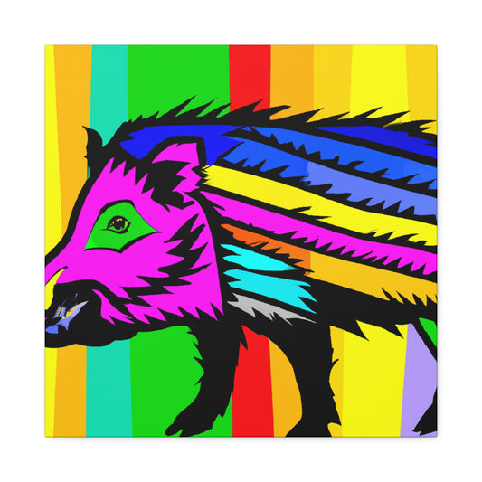 Wild Boar Pop Art - Canvas