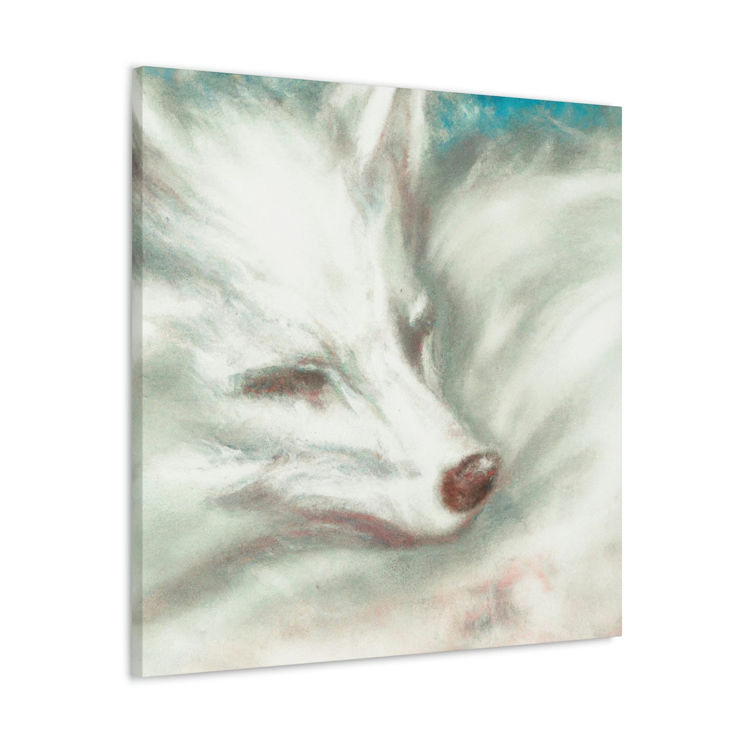 "Arctic Fox in White" - Canvas