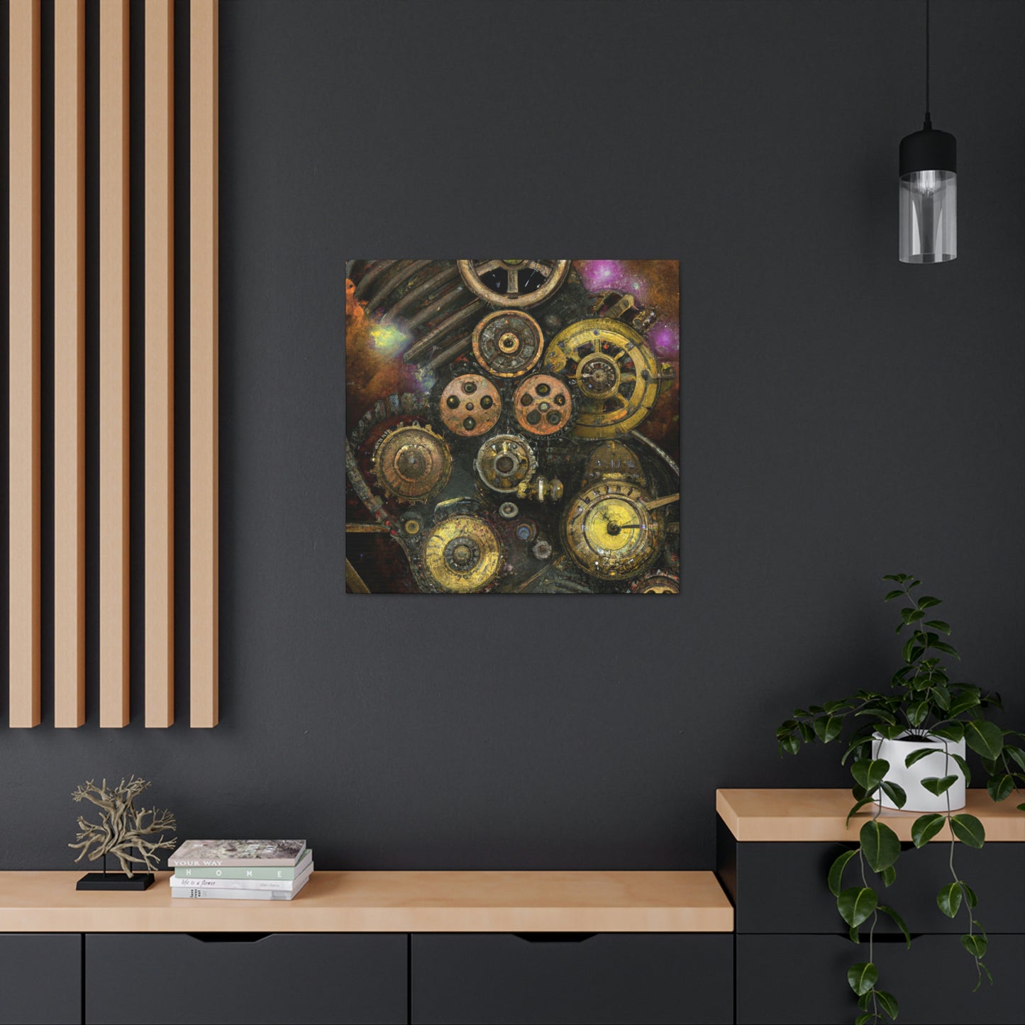 "Star Cluster Steampunk Wonder" - Canvas