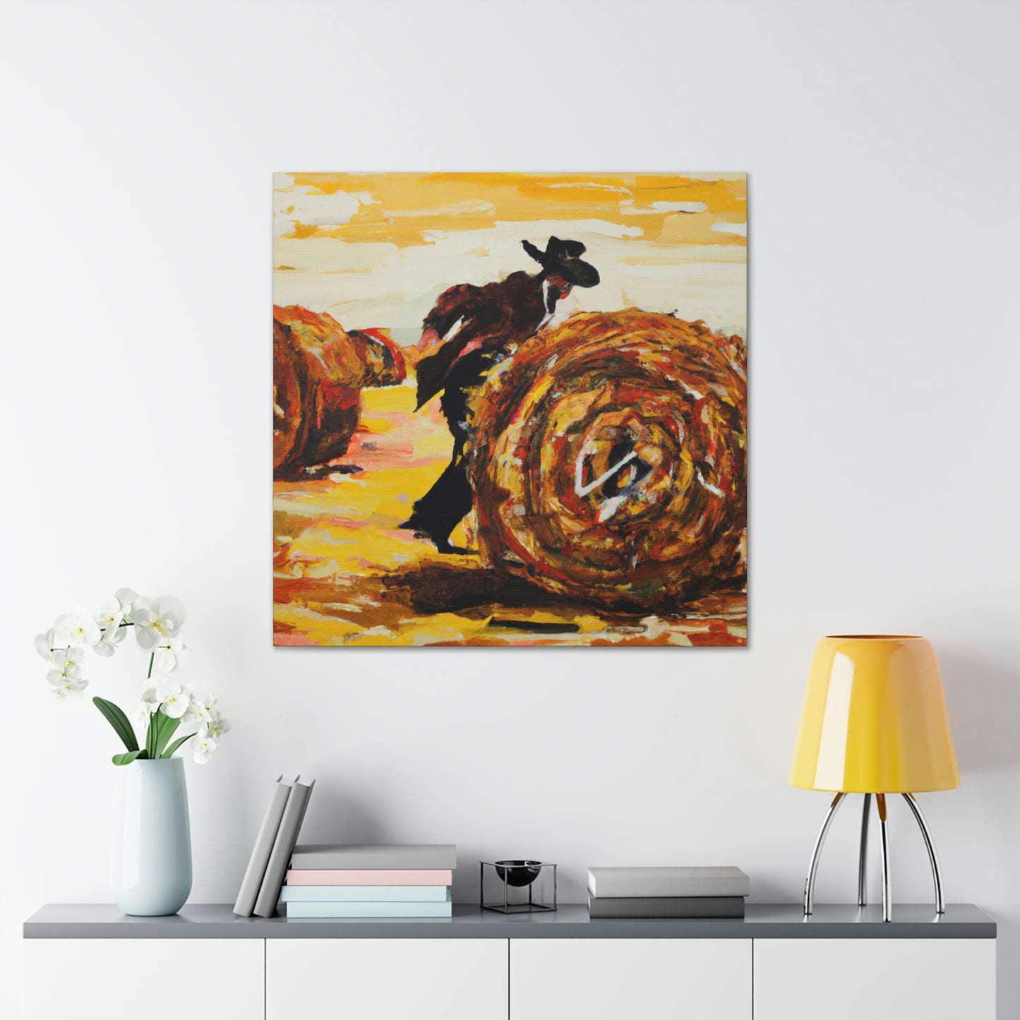 "Hay Bale Harmony 1941" - Canvas