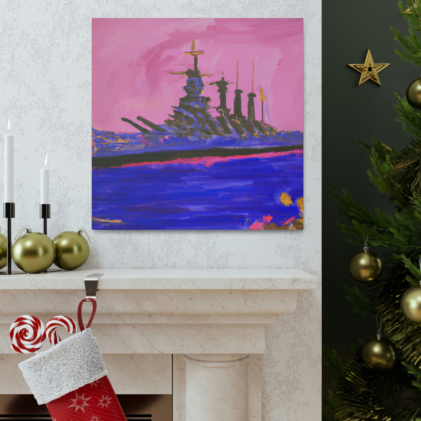 "Battleship in Fauvism" - Canvas