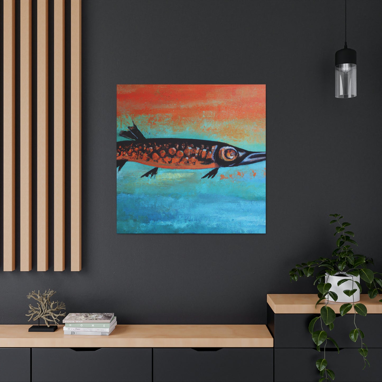 "Barracuda Abstractive Scene" - Canvas