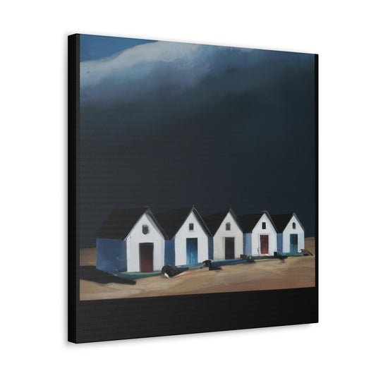 "Beach Houses - Minimalist" - Canvas