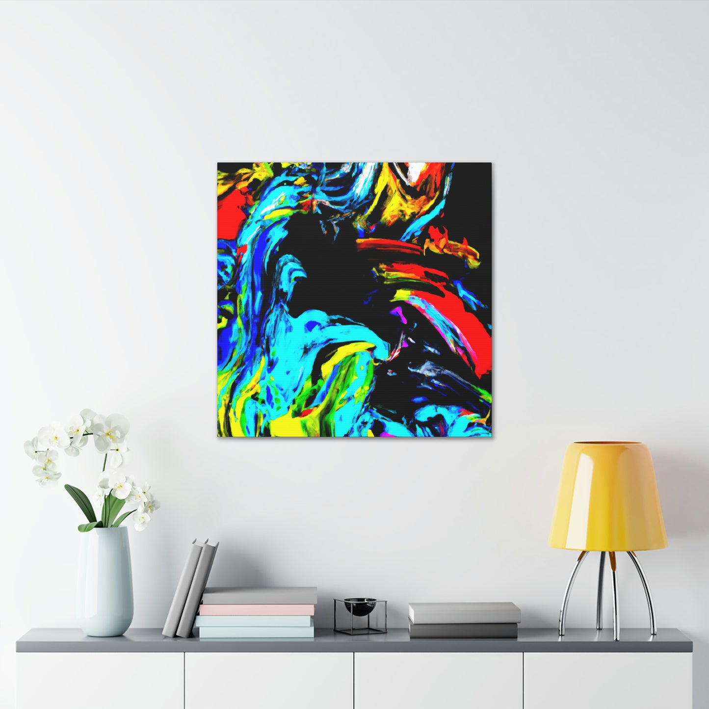 "Vibrant Brushstrokes Dance" - Canvas