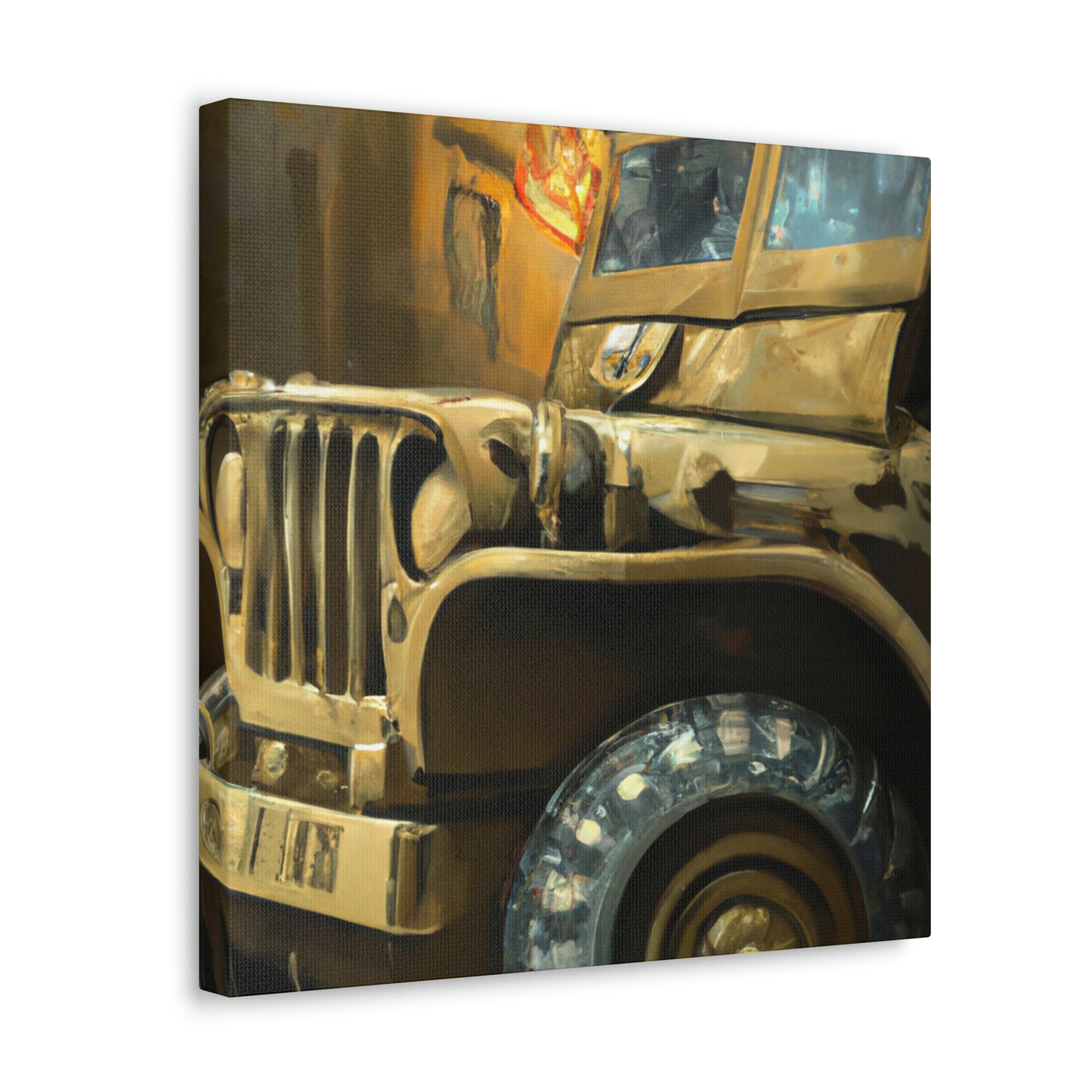 "Jeep in Morning Light" - Canvas