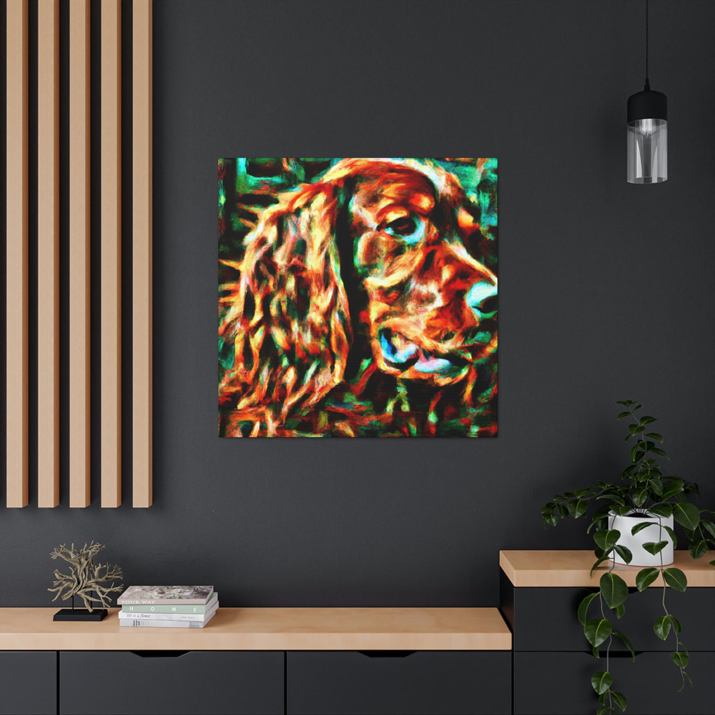 "Irish Setter Reflection" - Canvas