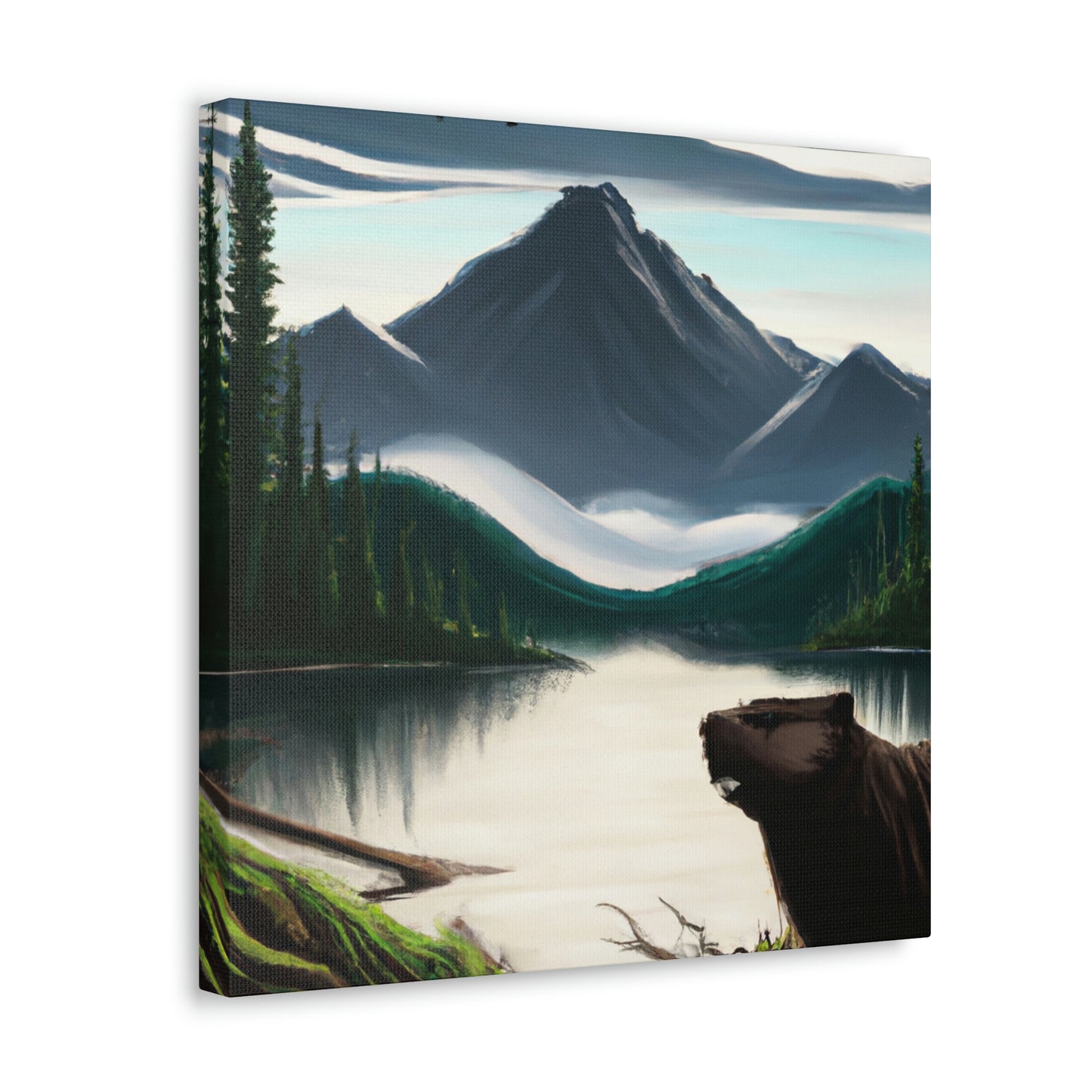 "Beavers in Deco Style" - Canvas