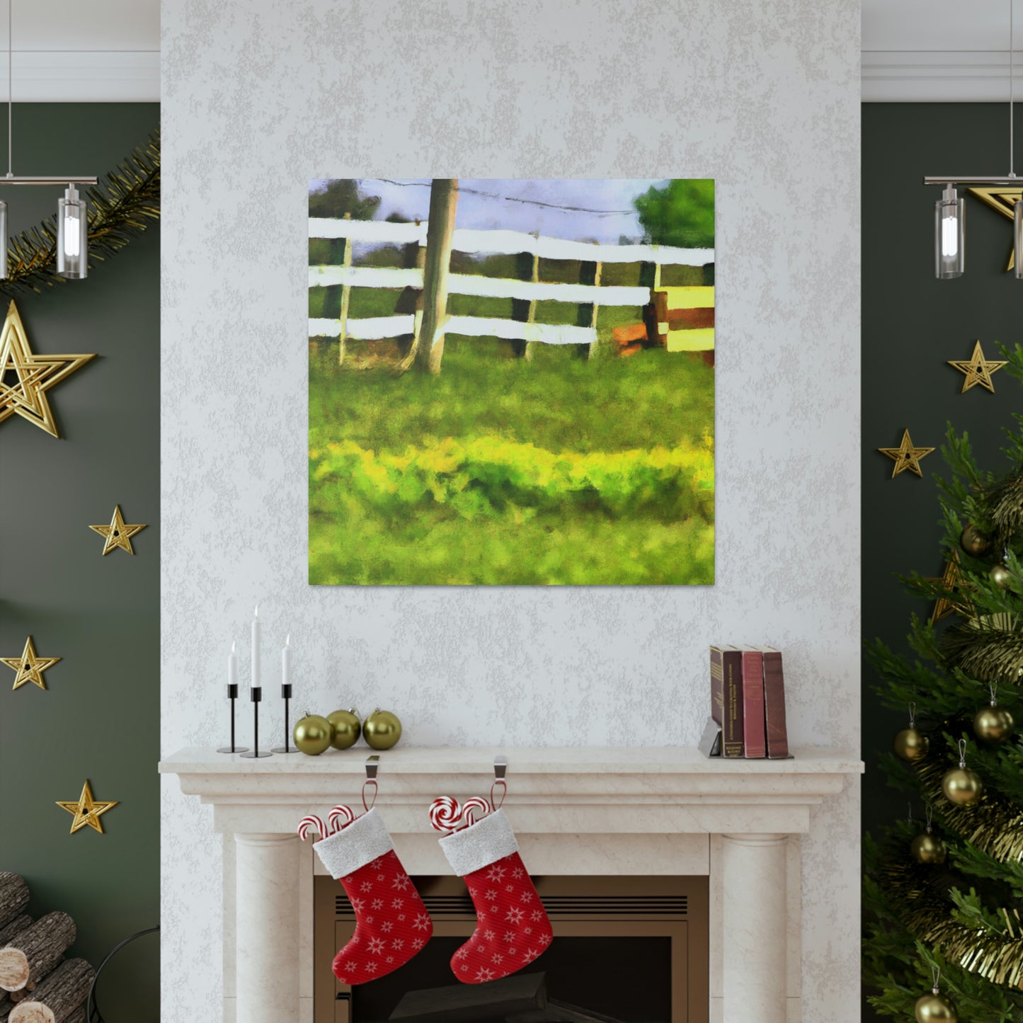 "Barnyard Fence Harmony" - Canvas