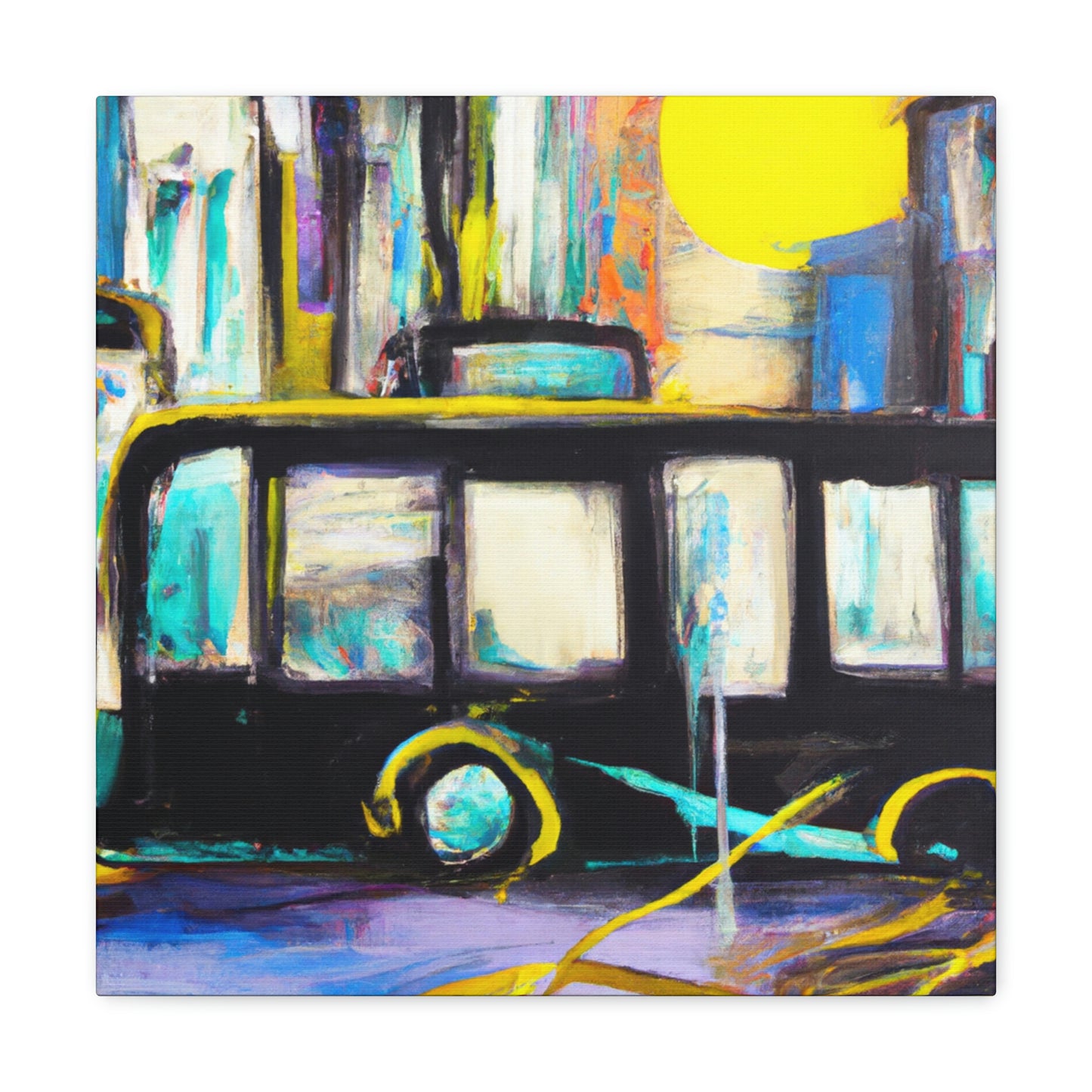 Bus in the City - Canvas