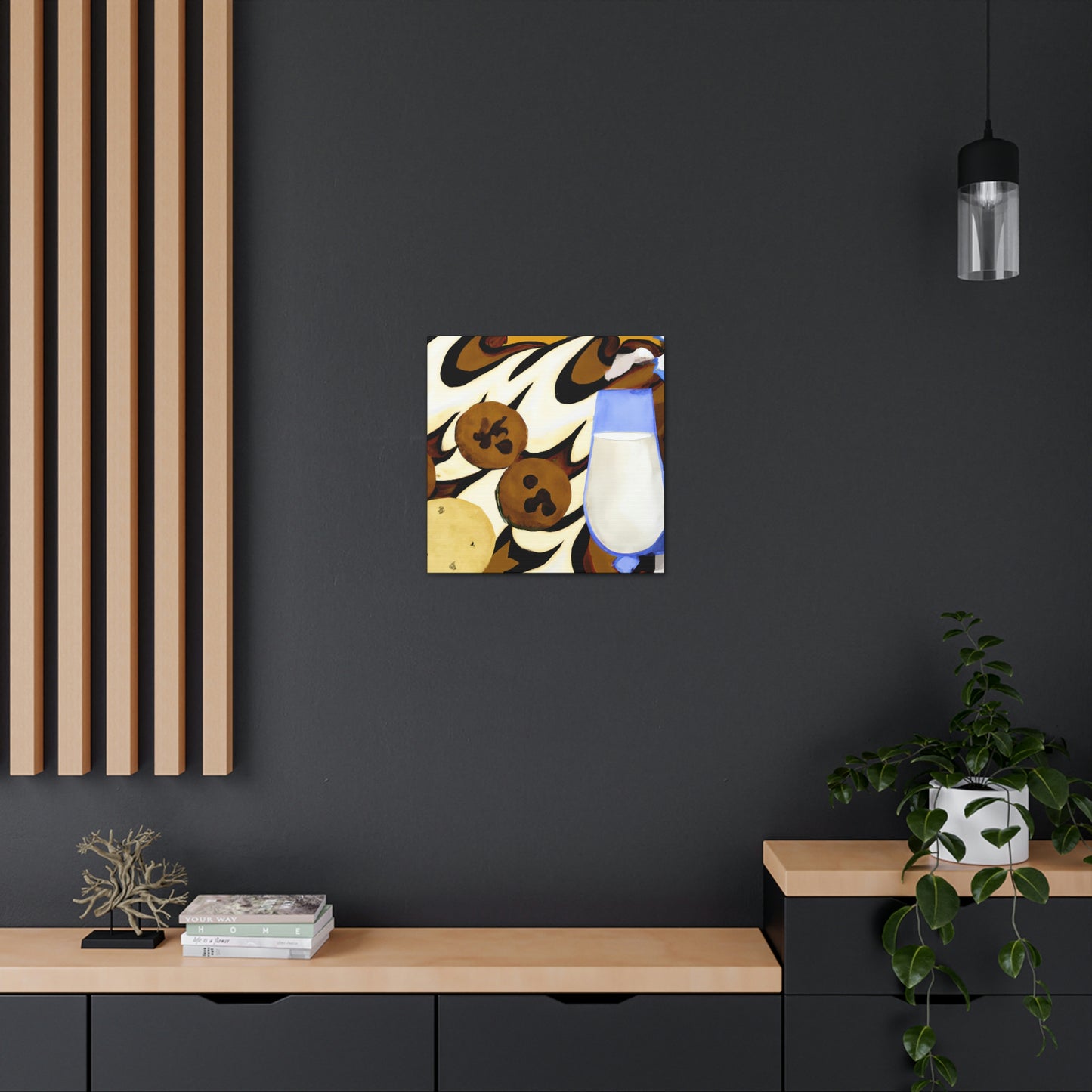 "Milk and Cookies Deco" - Canvas