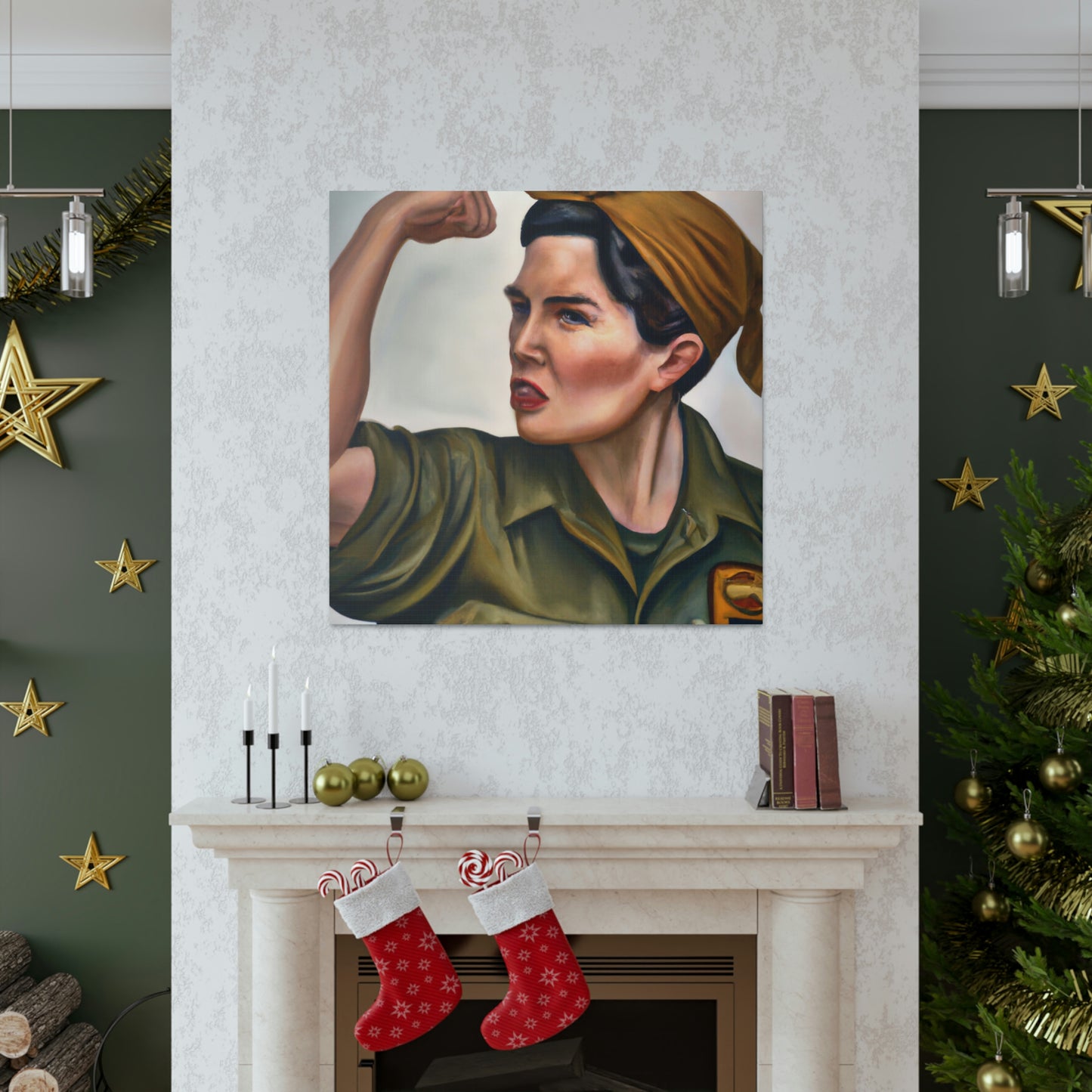 "Rosie the Riveter Stands" - Canvas