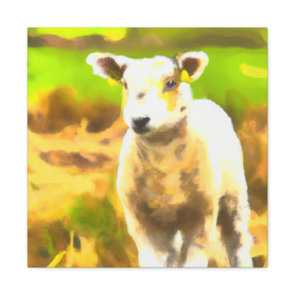 Lamb in Moonlight Glow - Canvas