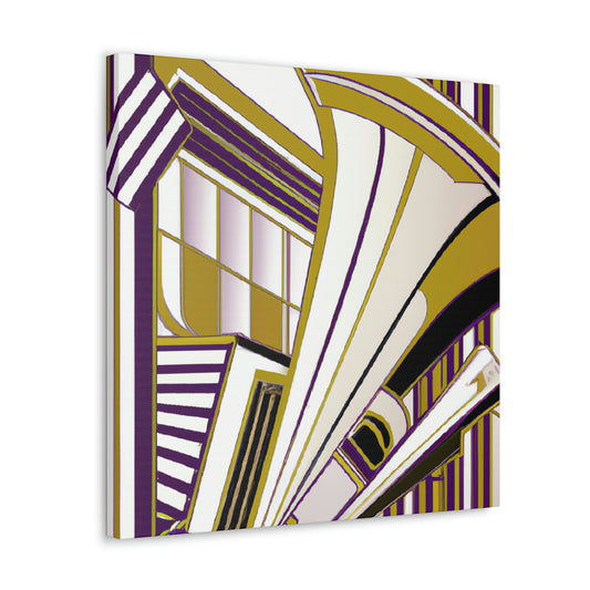 "Rising Deco Trumpet" - Canvas