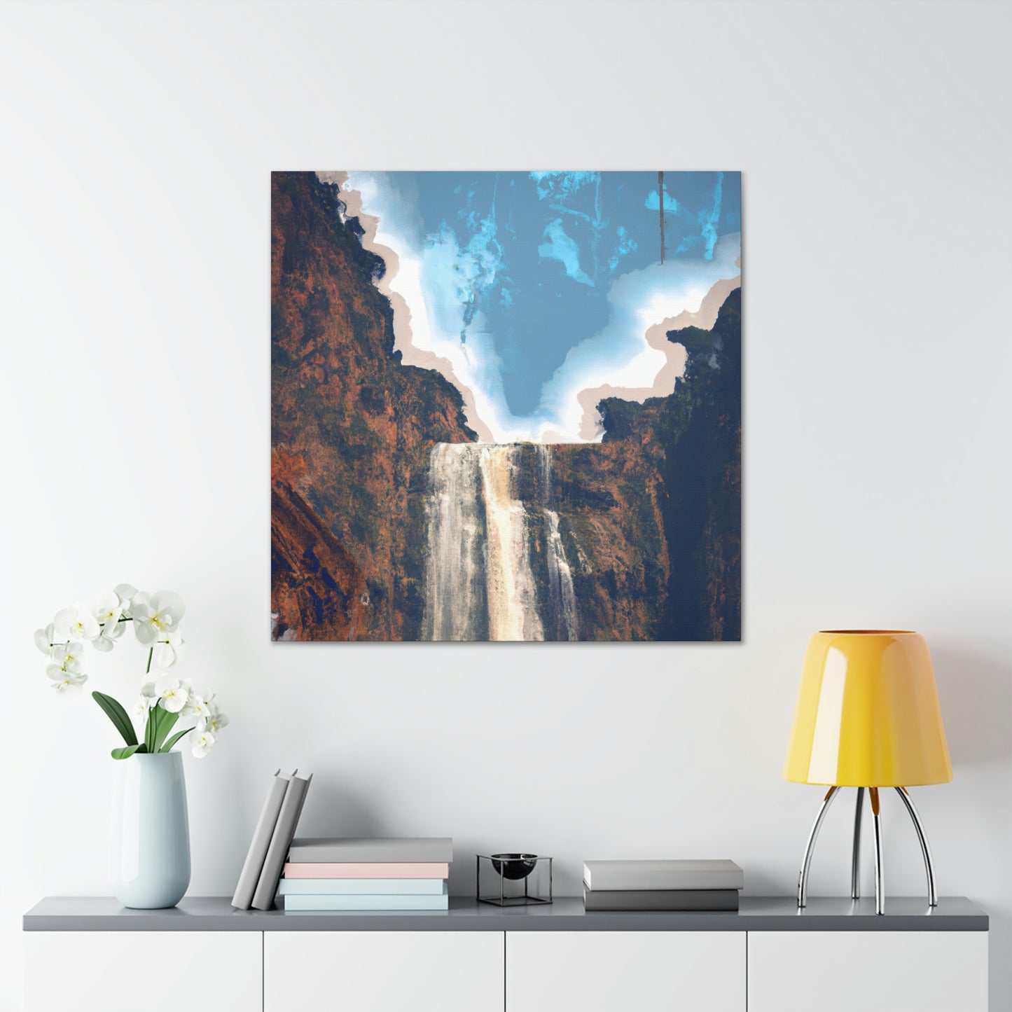 "The Mighty Waterfall Scene" - Canvas