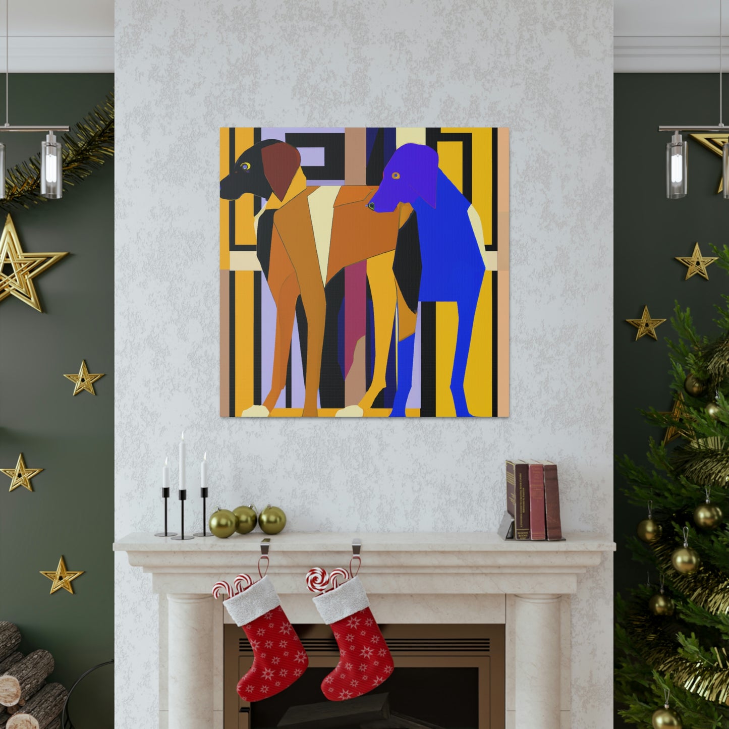 "Ridgeback with Art Deco" - Canvas