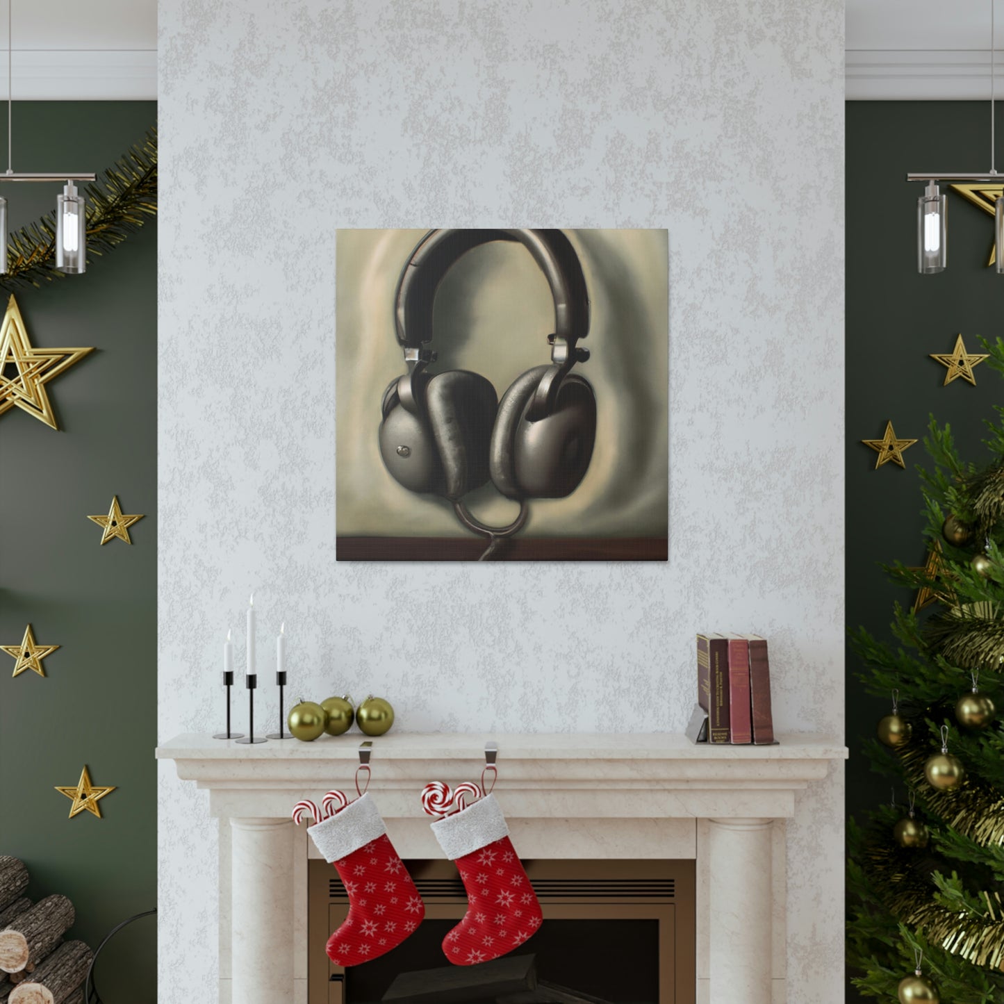 "Headphones on a Cloud" - Canvas