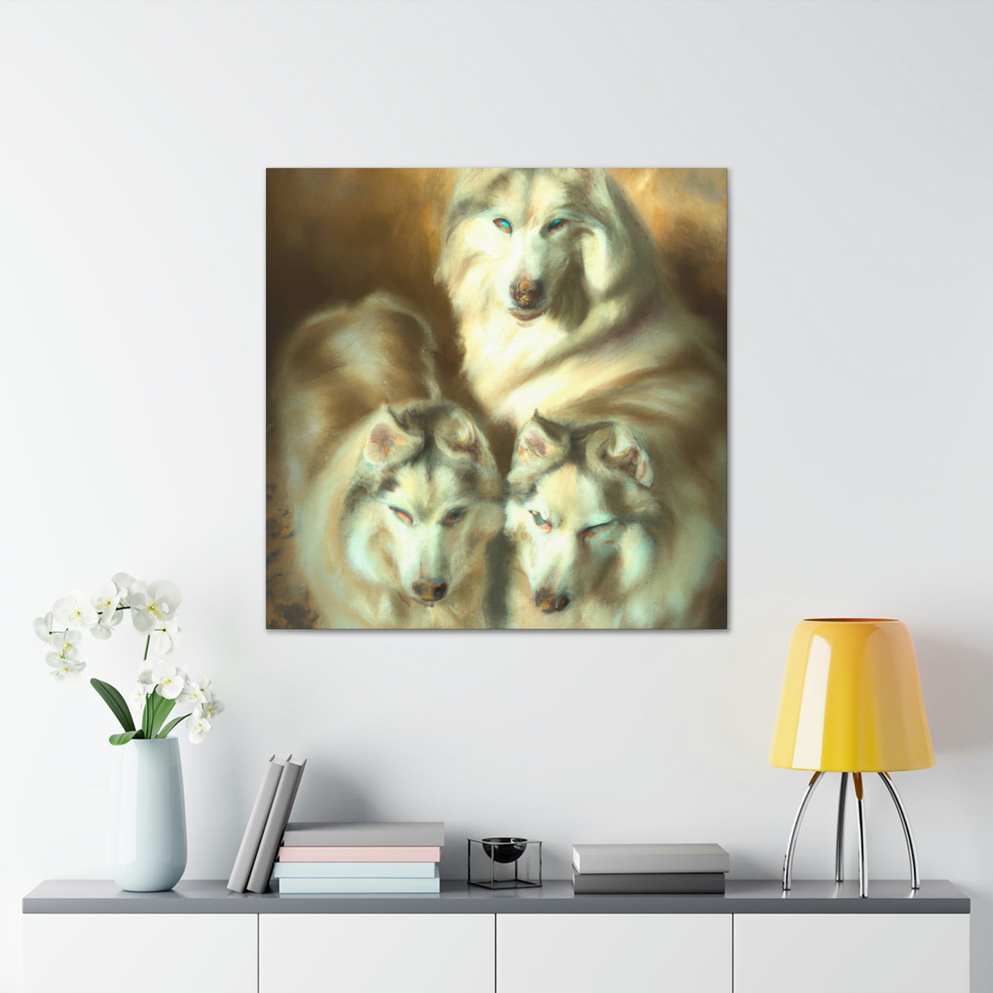 "Frosty Siberian Husky" - Canvas