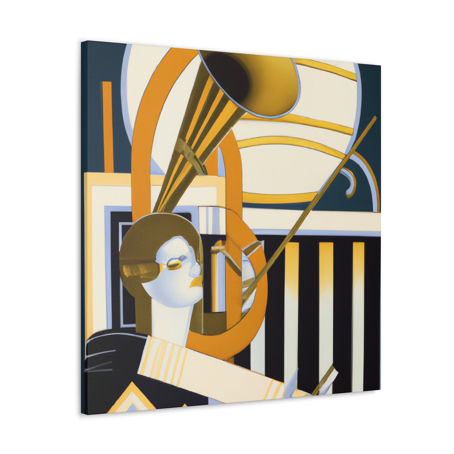 "Tuned Deco Trumpet" - Canvas