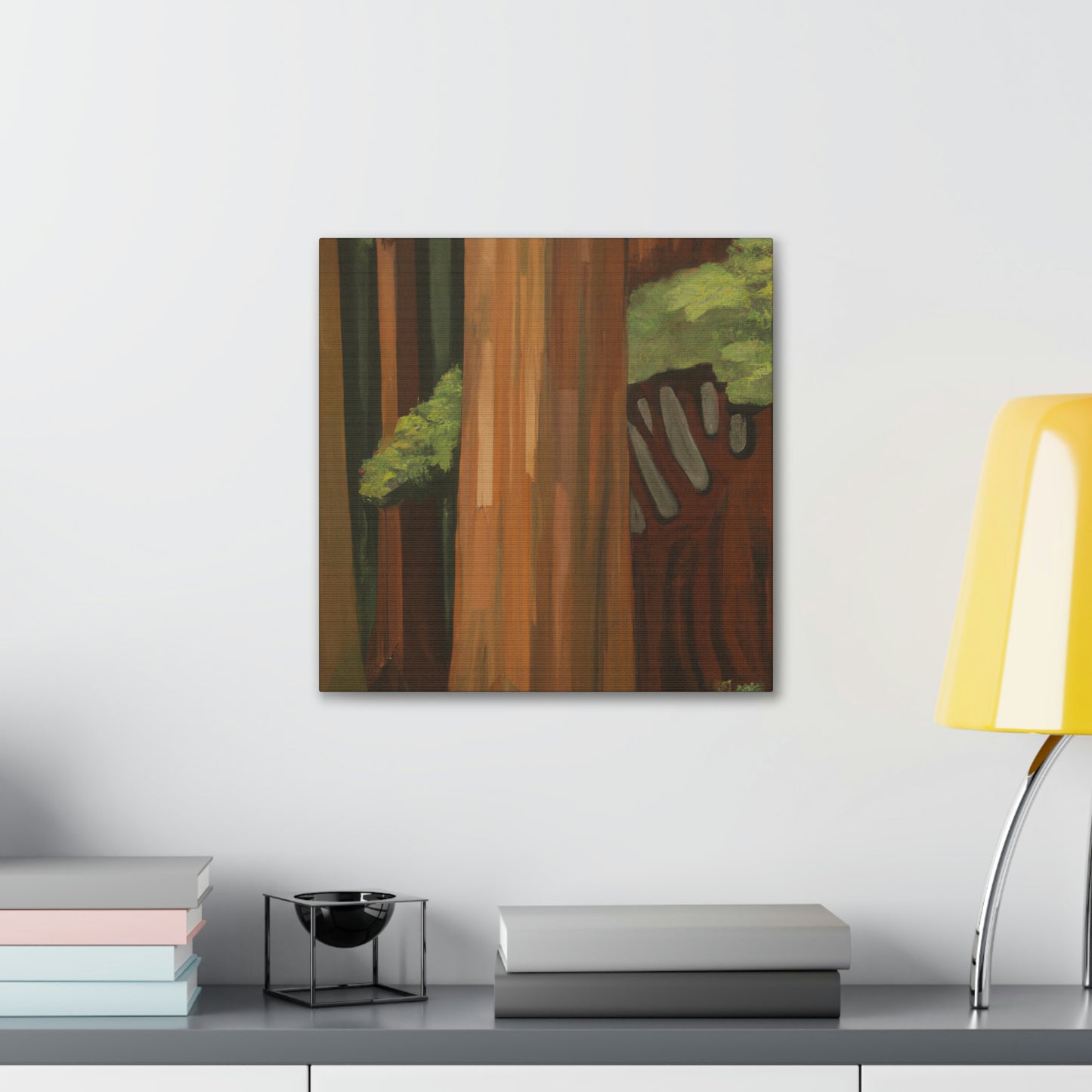 "Redwood Tree in Deco" - Canvas