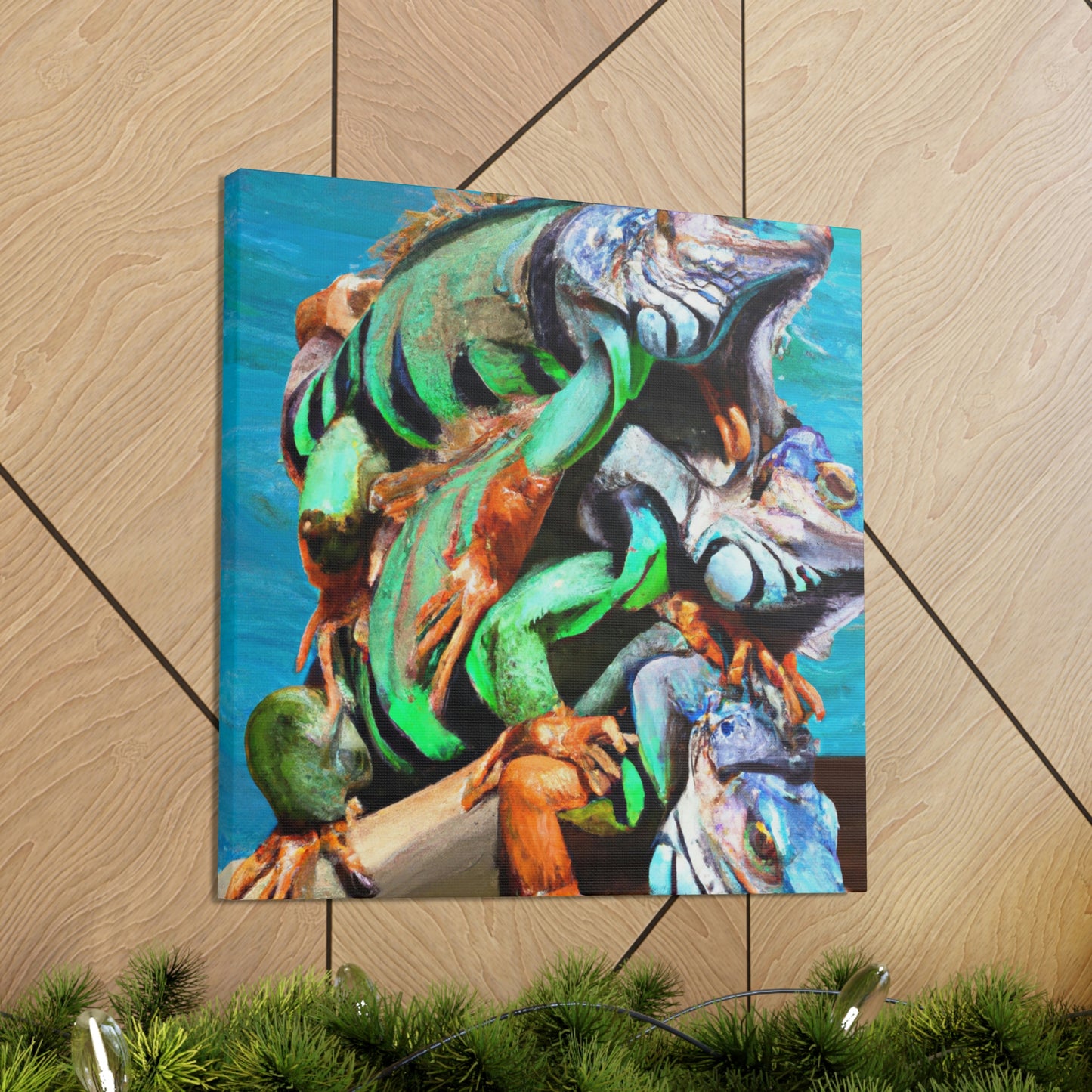 Iguanas Dream Surreal - Canvas