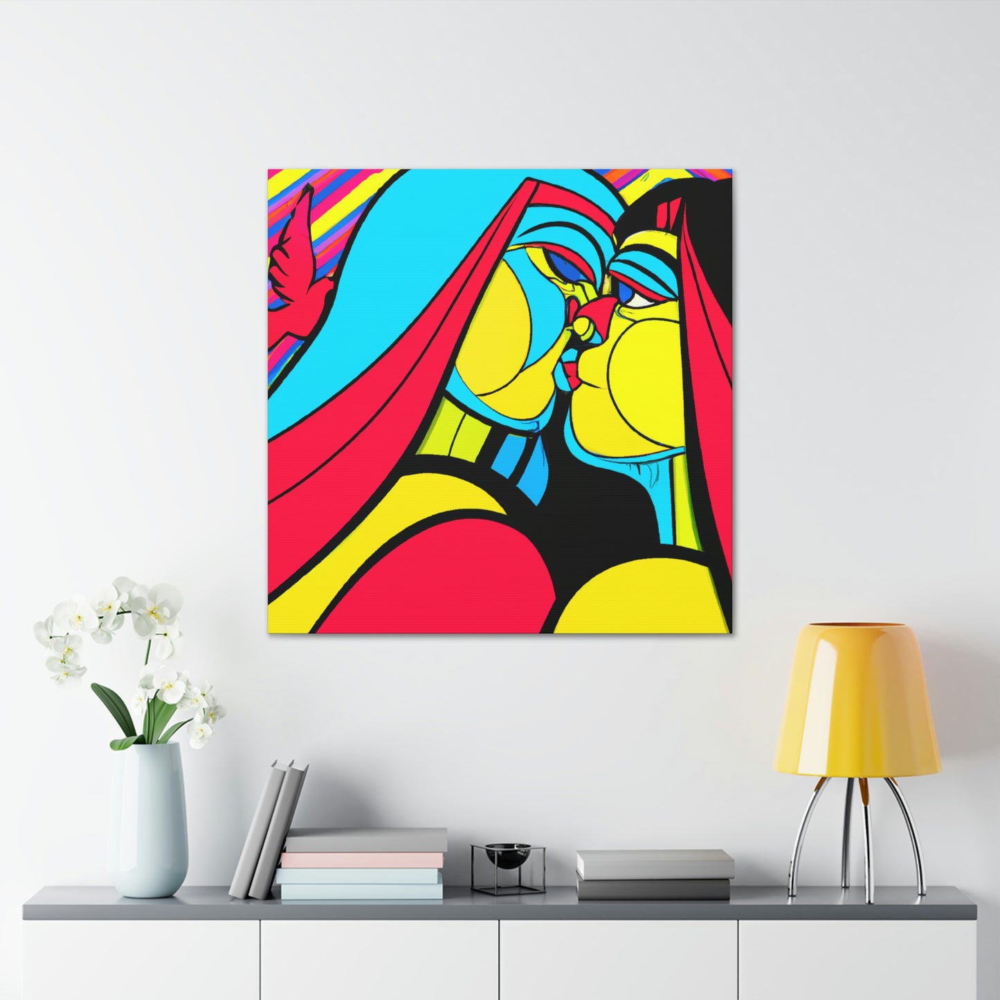 "Lovebirds in Springtime" - Canvas