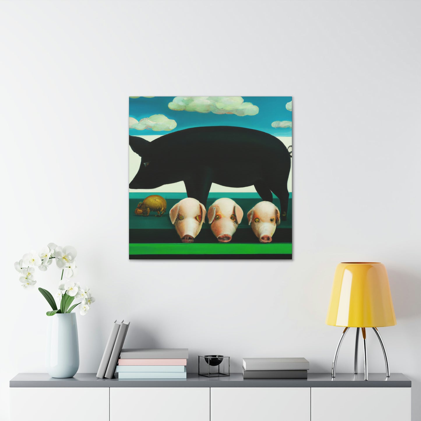 Pigs in Minimalism - Canvas