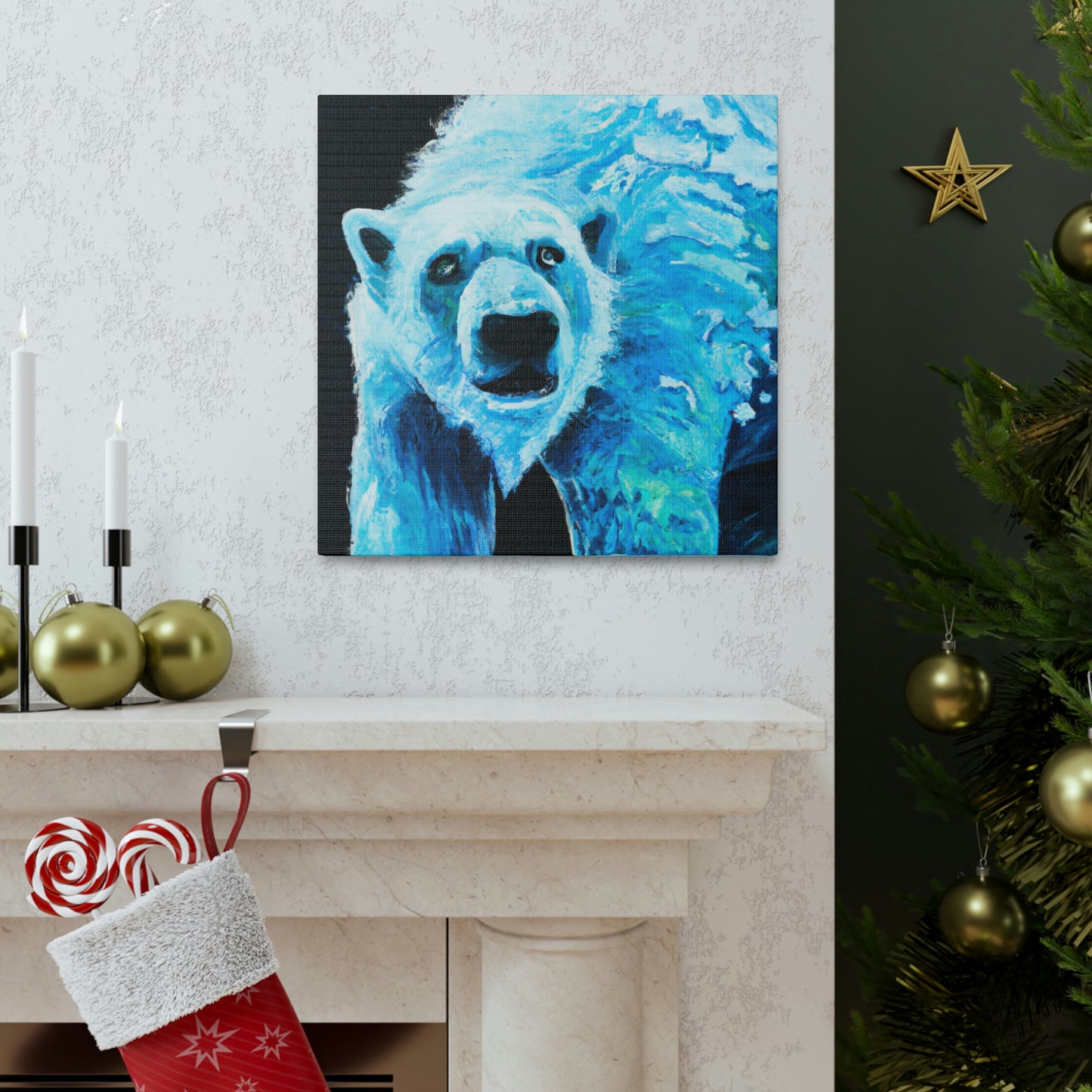 Polar Bear's Embrace - Canvas