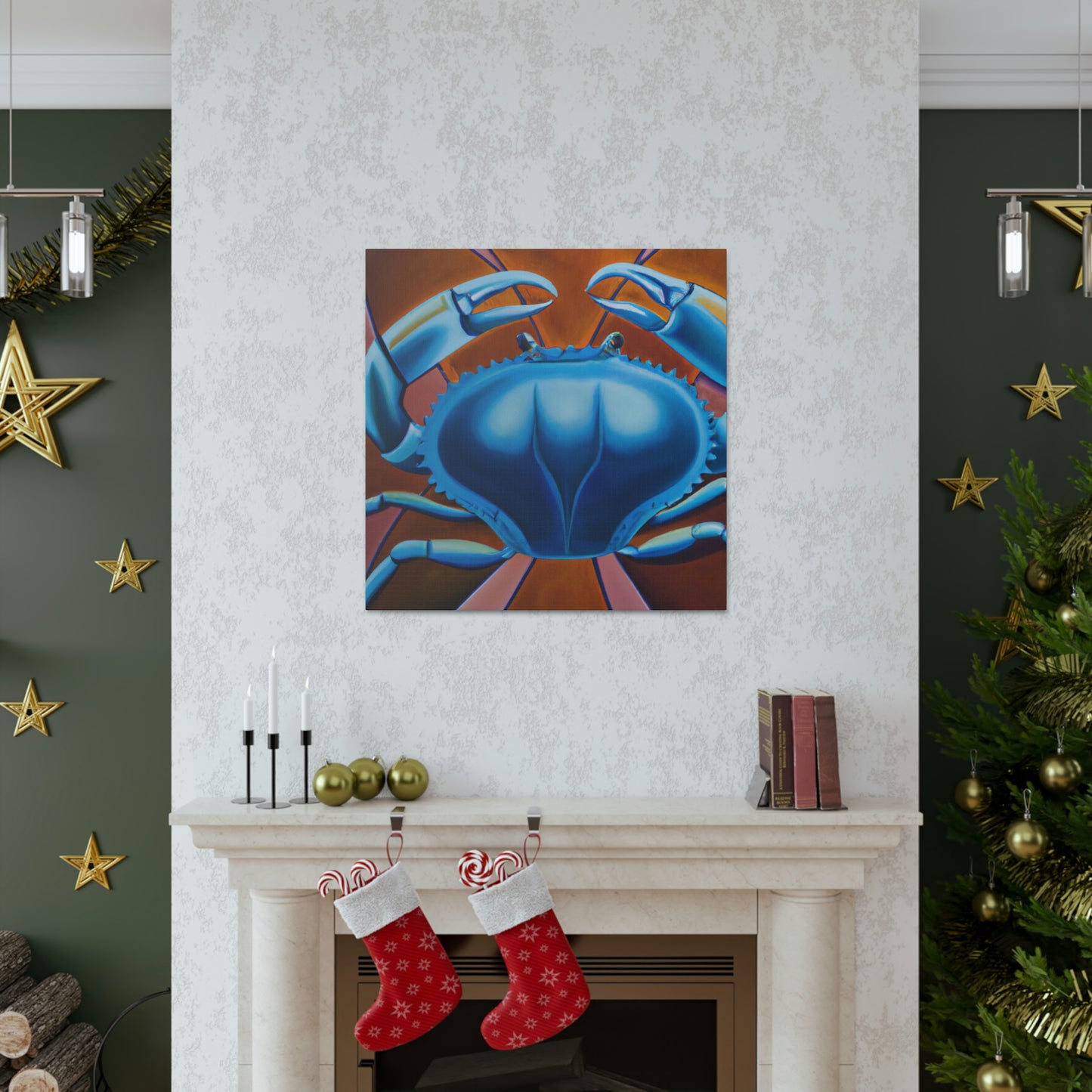 "Crab in Art Deco" - Canvas