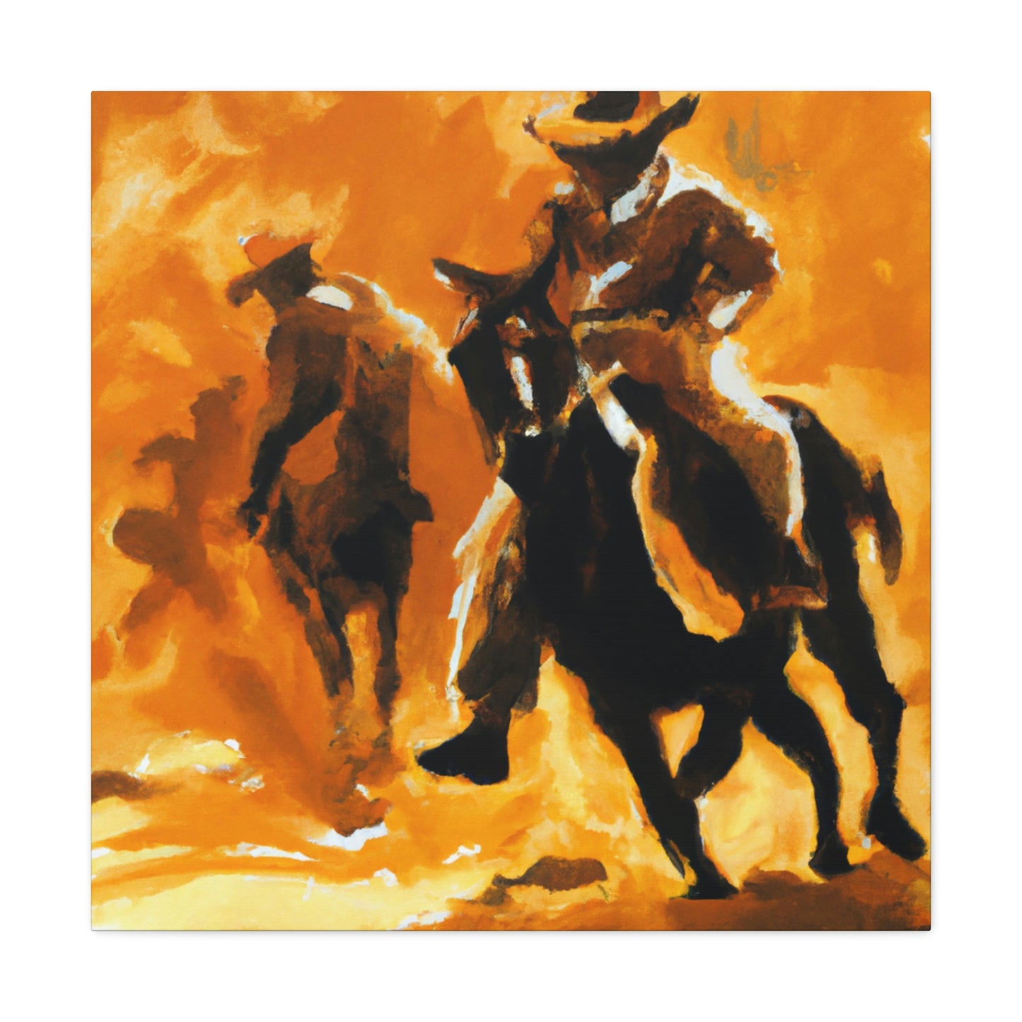 Rodeo Wild West Scene - Canvas