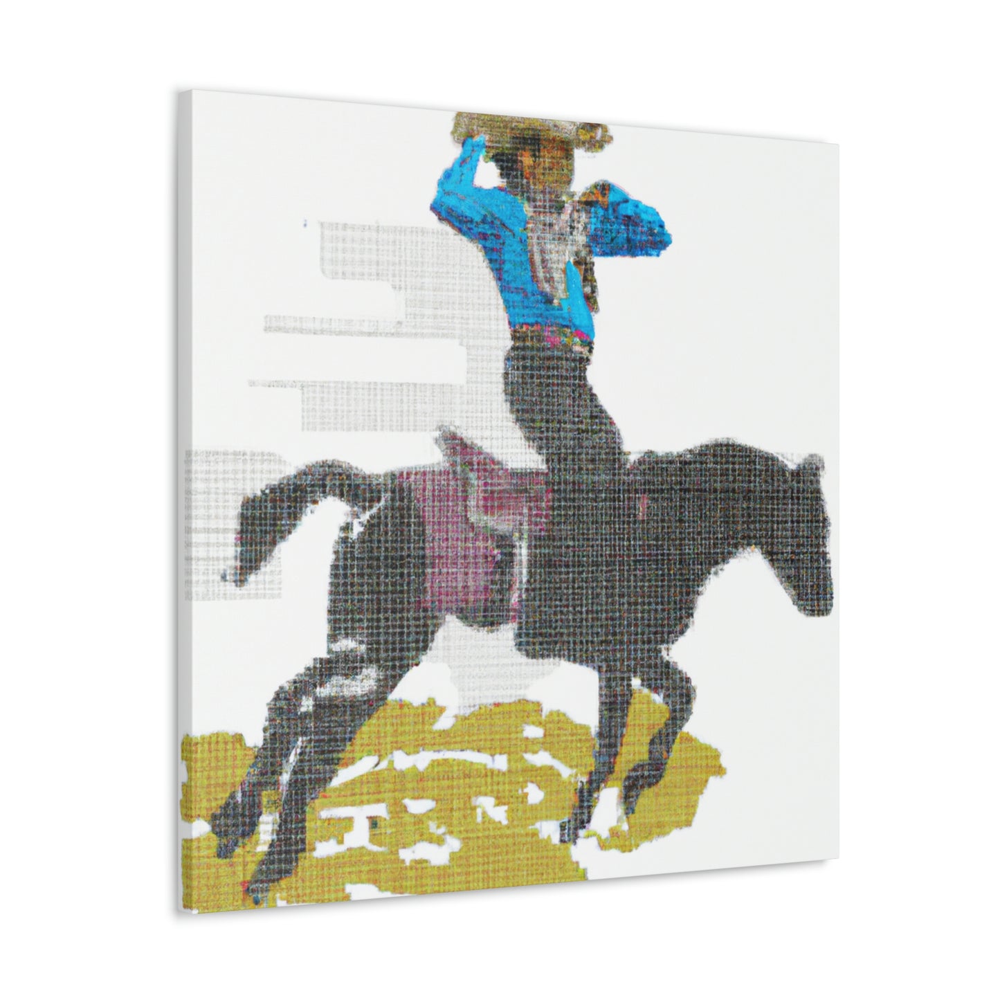 Rodeo in Pointillism - Canvas