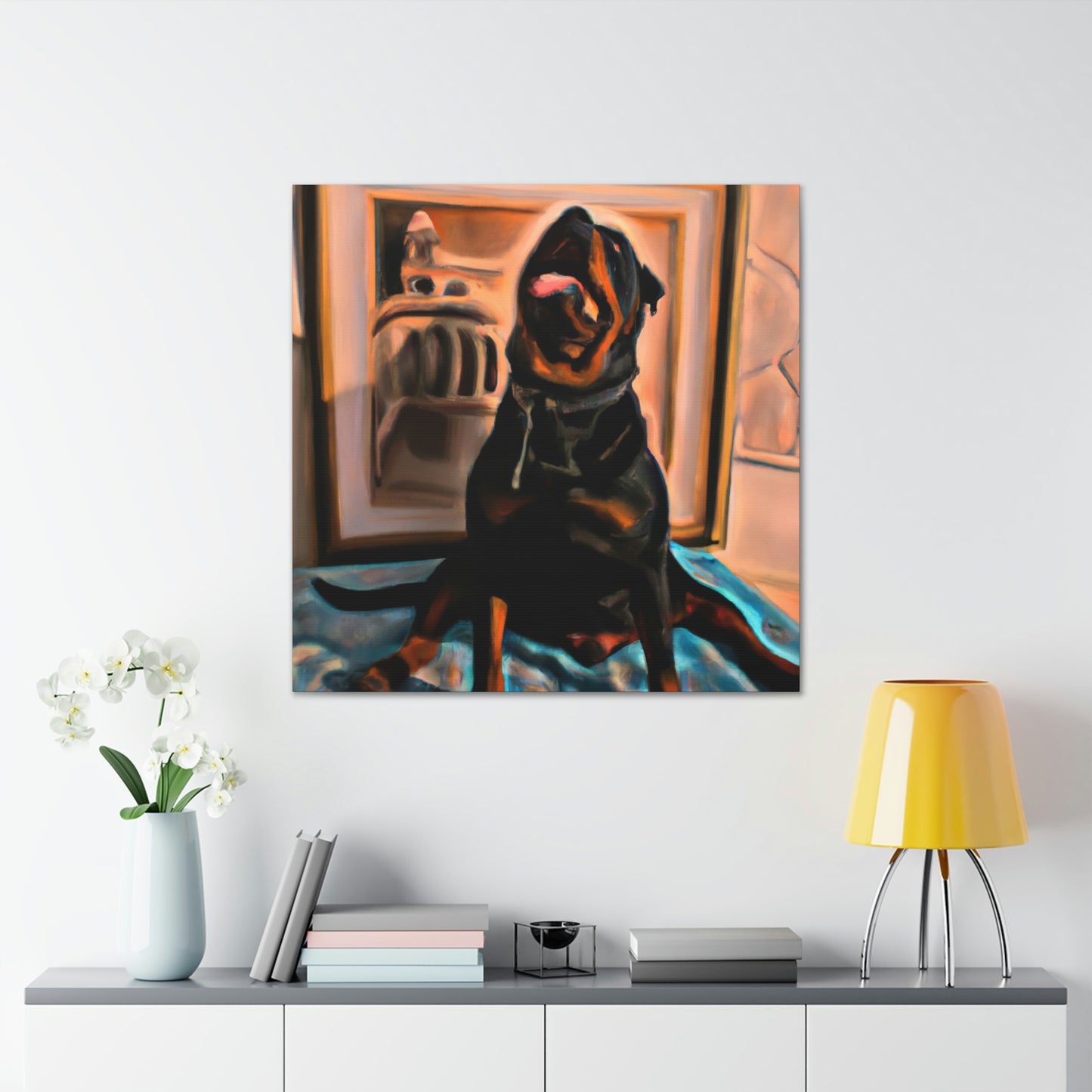 "Rottweiler in a Dream" - Canvas