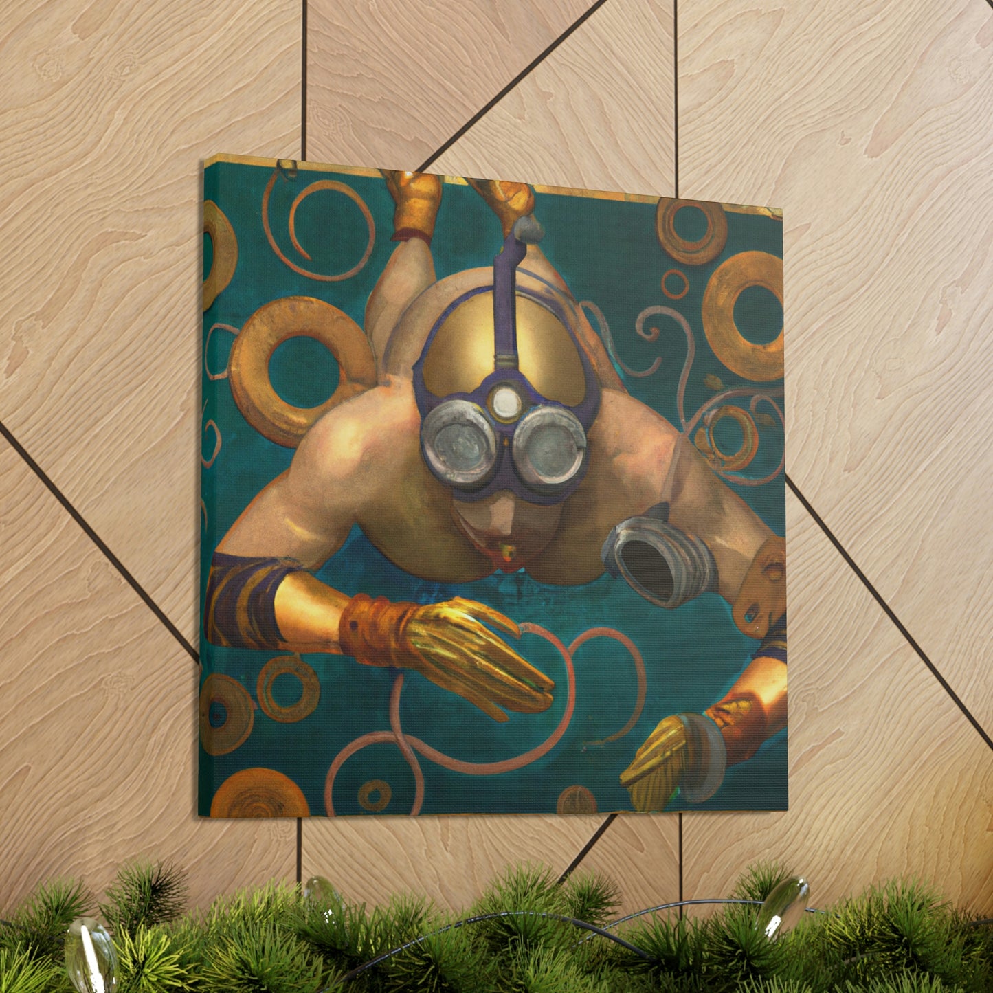 "Swimming in Steampunk Era" - Canvas