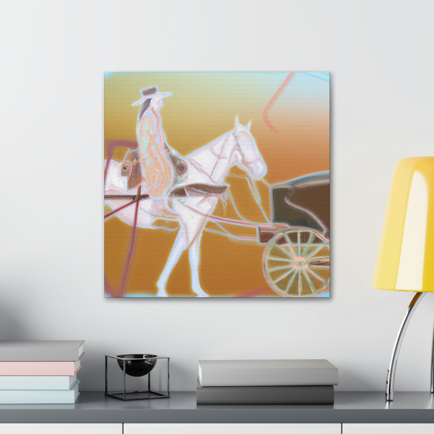 Stagecoach in Moonlight - Canvas