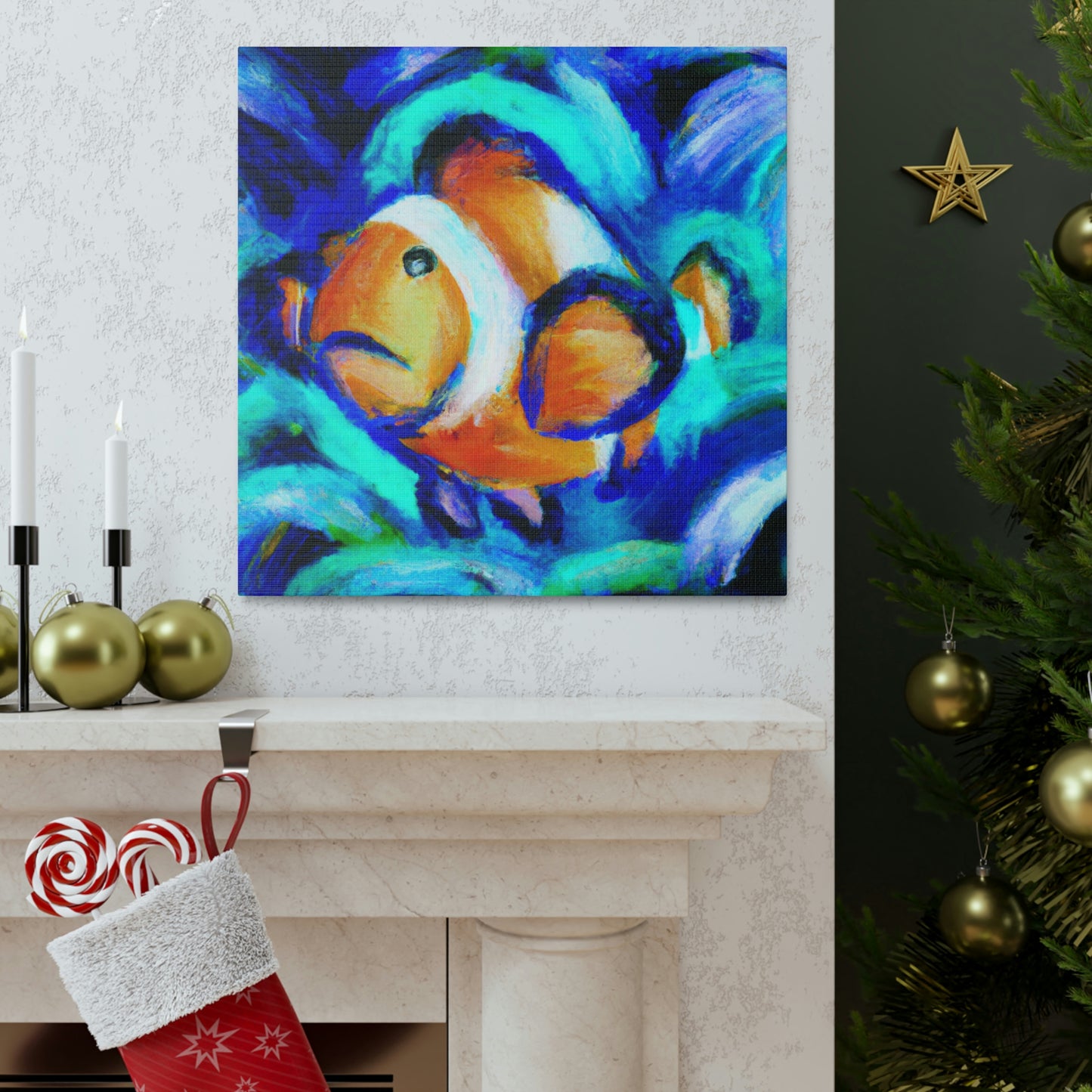 Clownfish in Expressionism - Canvas