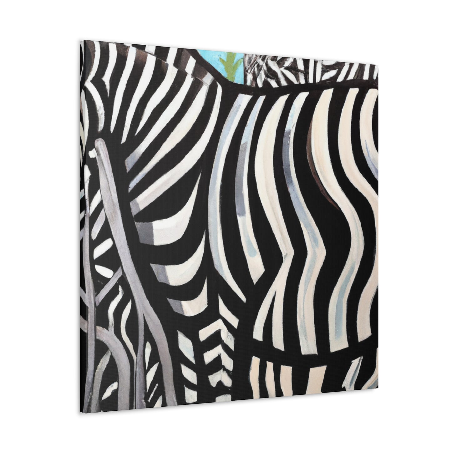 "Zebras Zooming Deco" - Canvas