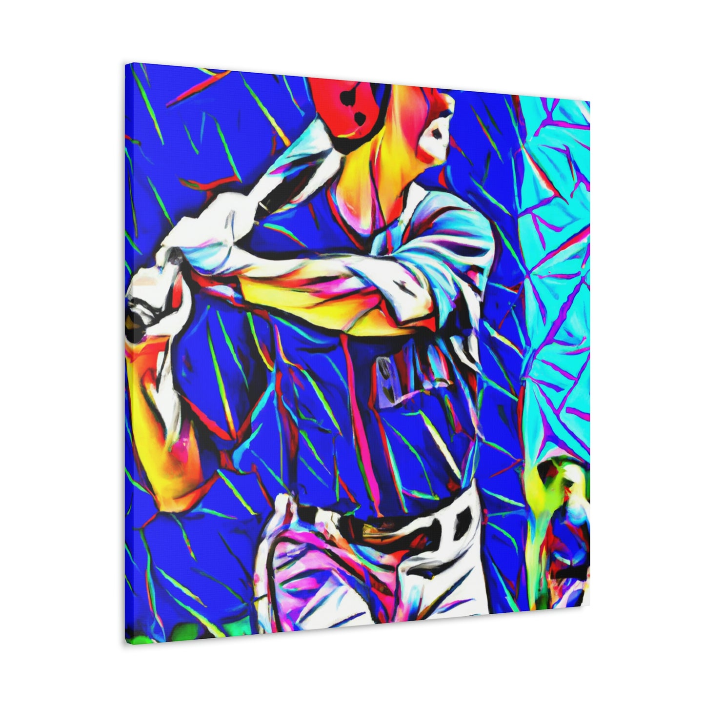 Baseball Under Moonlight - Canvas