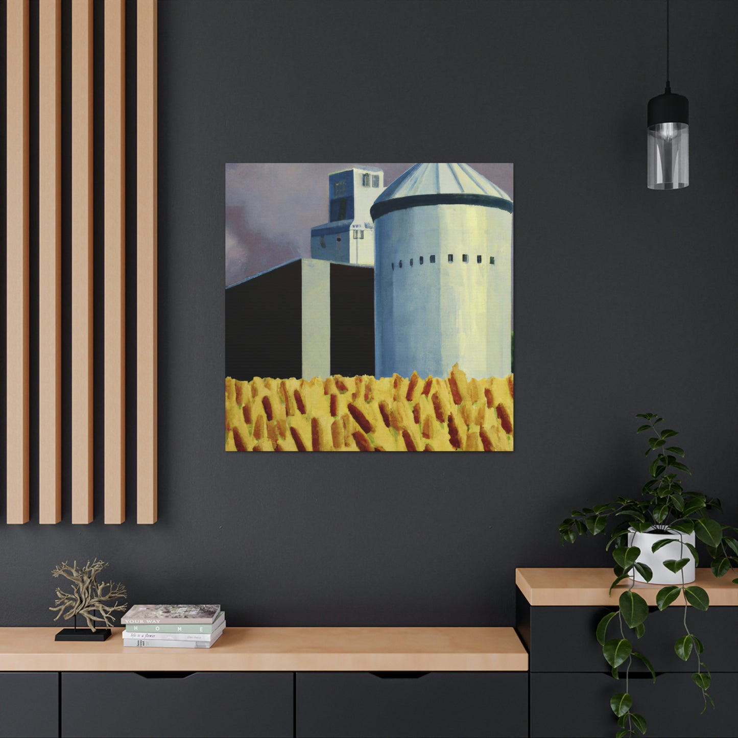 "Sunlit Gilded Silo" - Canvas