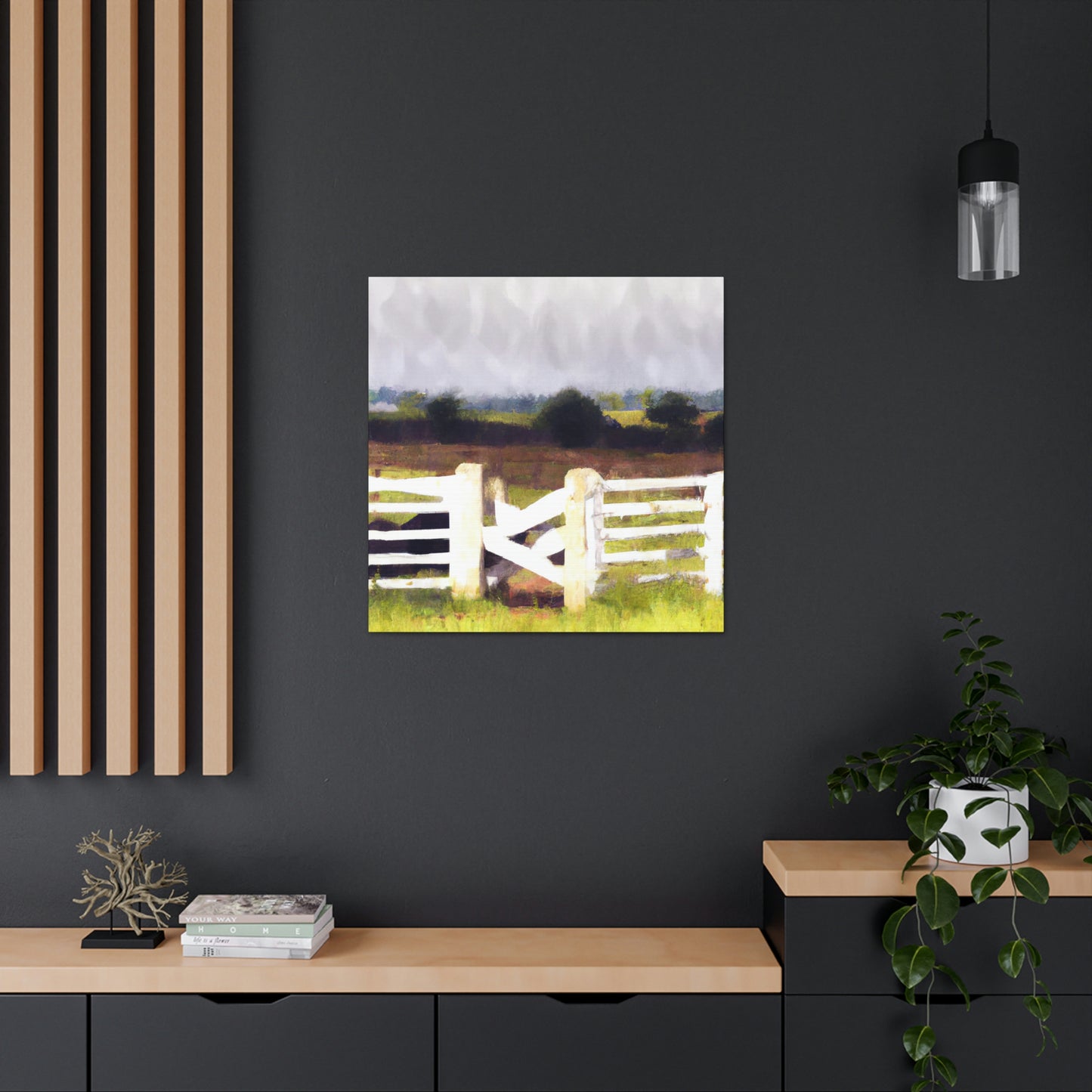 "Fence in the Barnyard" - Canvas