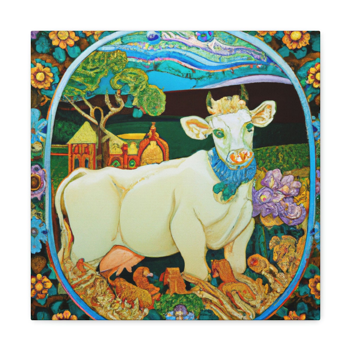 Calf in Art Nouveau - Canvas