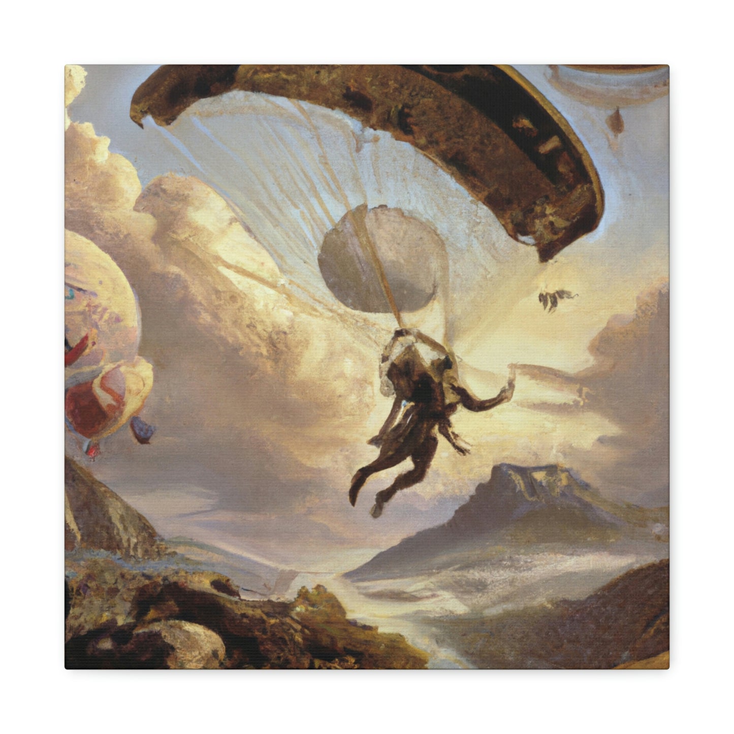 "Paratrooper's Heavenly Descent" - Canvas