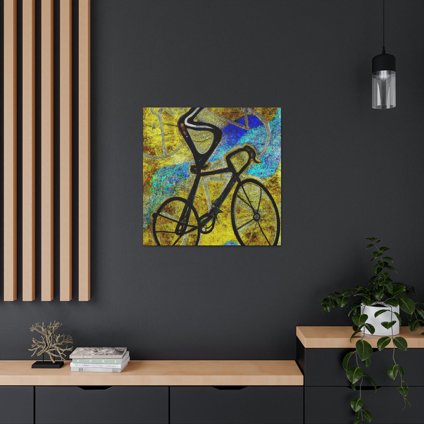 "Biking The Open Road" - Canvas